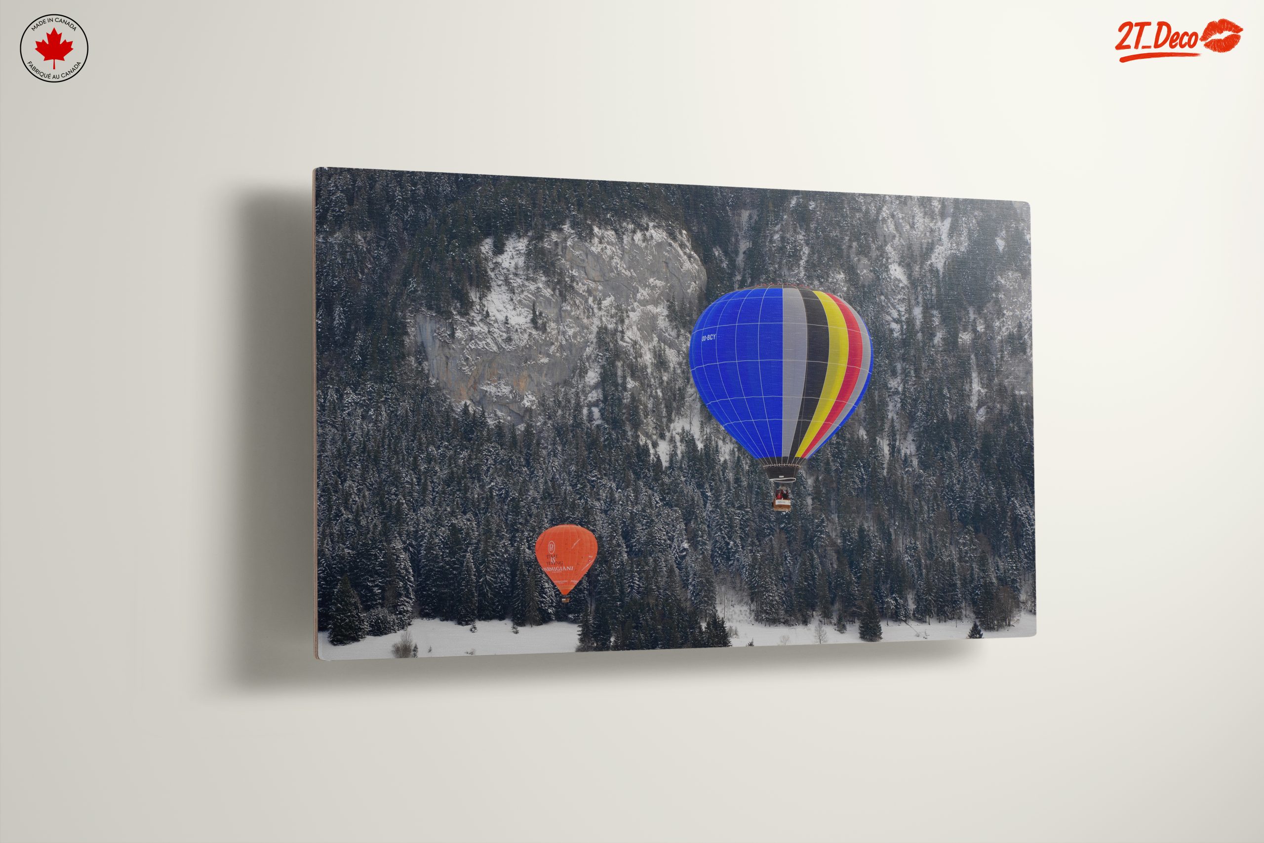 Hot Air Balloons in Snowy Landscape - Image 13
