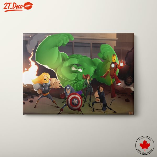 Dynamic Marvel Avengers Team Art