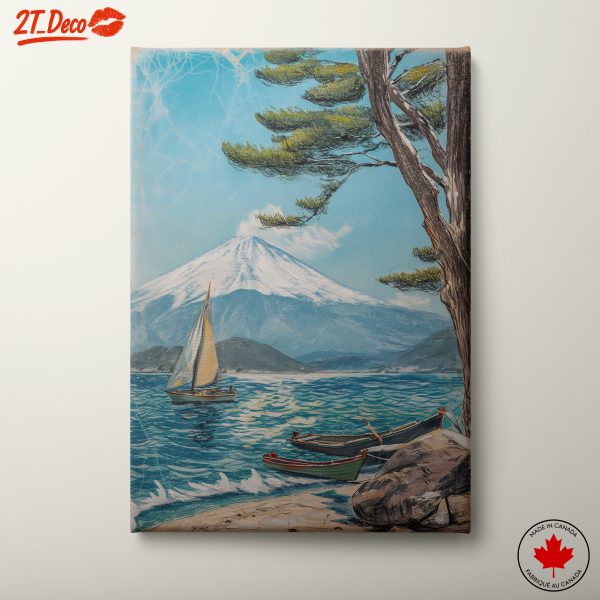 Beautiful Mt. Fuji Seascape Art