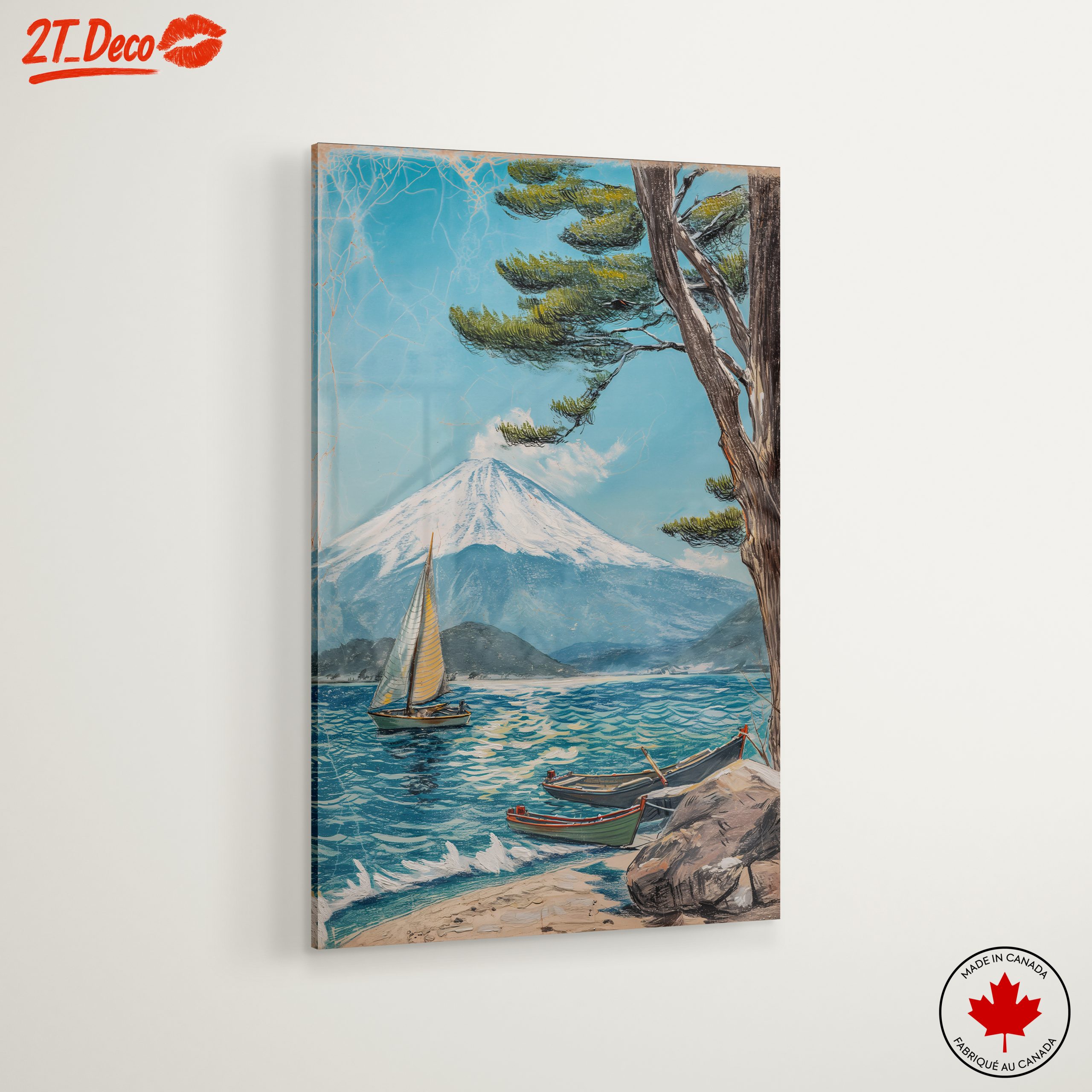 Beautiful Mt. Fuji Seascape Art - Image 6