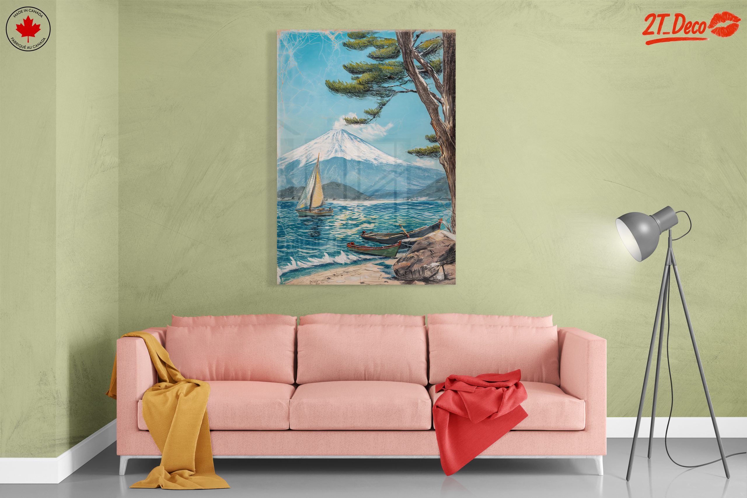 Beautiful Mt. Fuji Seascape Art - Image 7