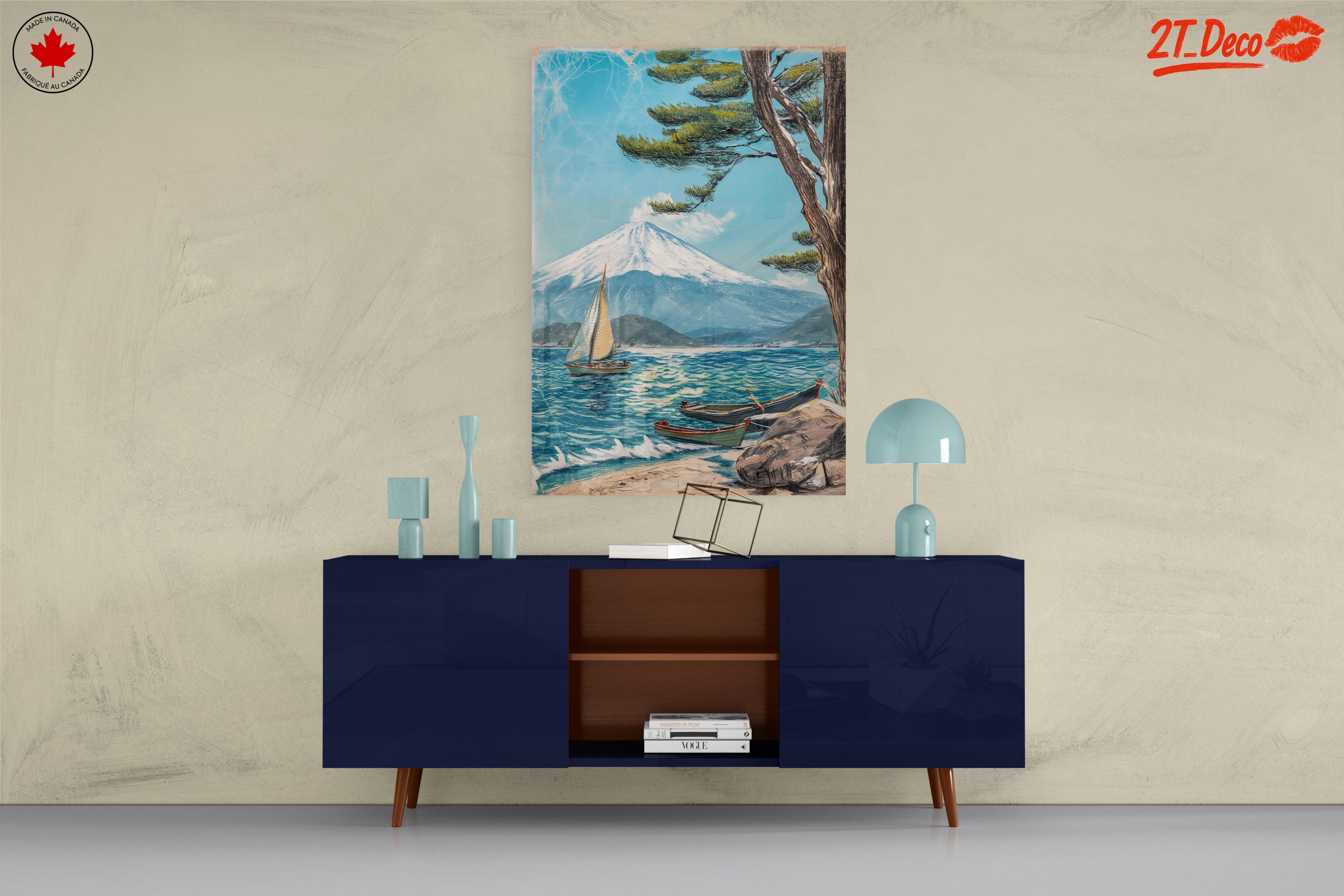 Beautiful Mt. Fuji Seascape Art - Image 8