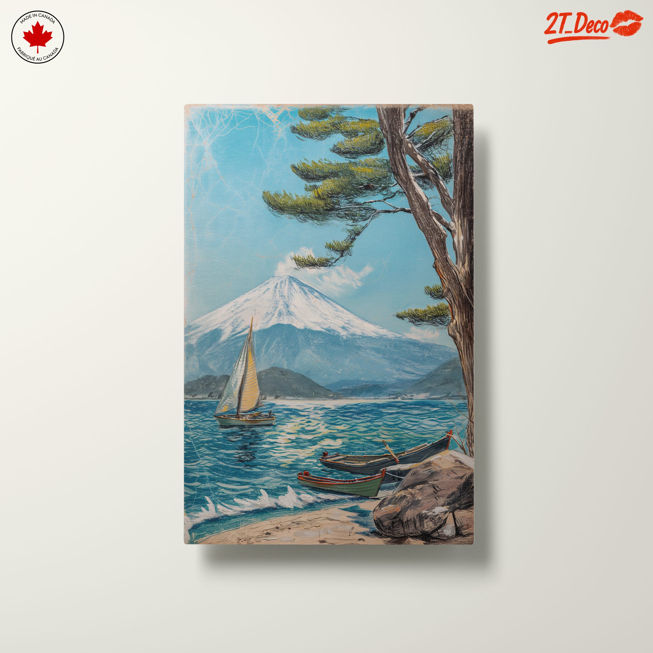 Beautiful Mt. Fuji Seascape Art - Image 10