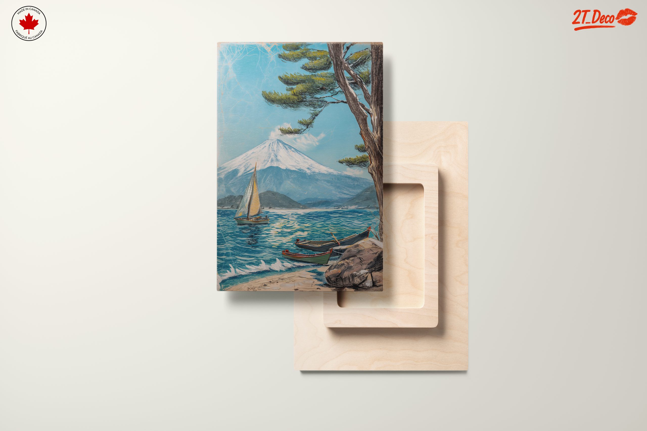 Beautiful Mt. Fuji Seascape Art - Image 11