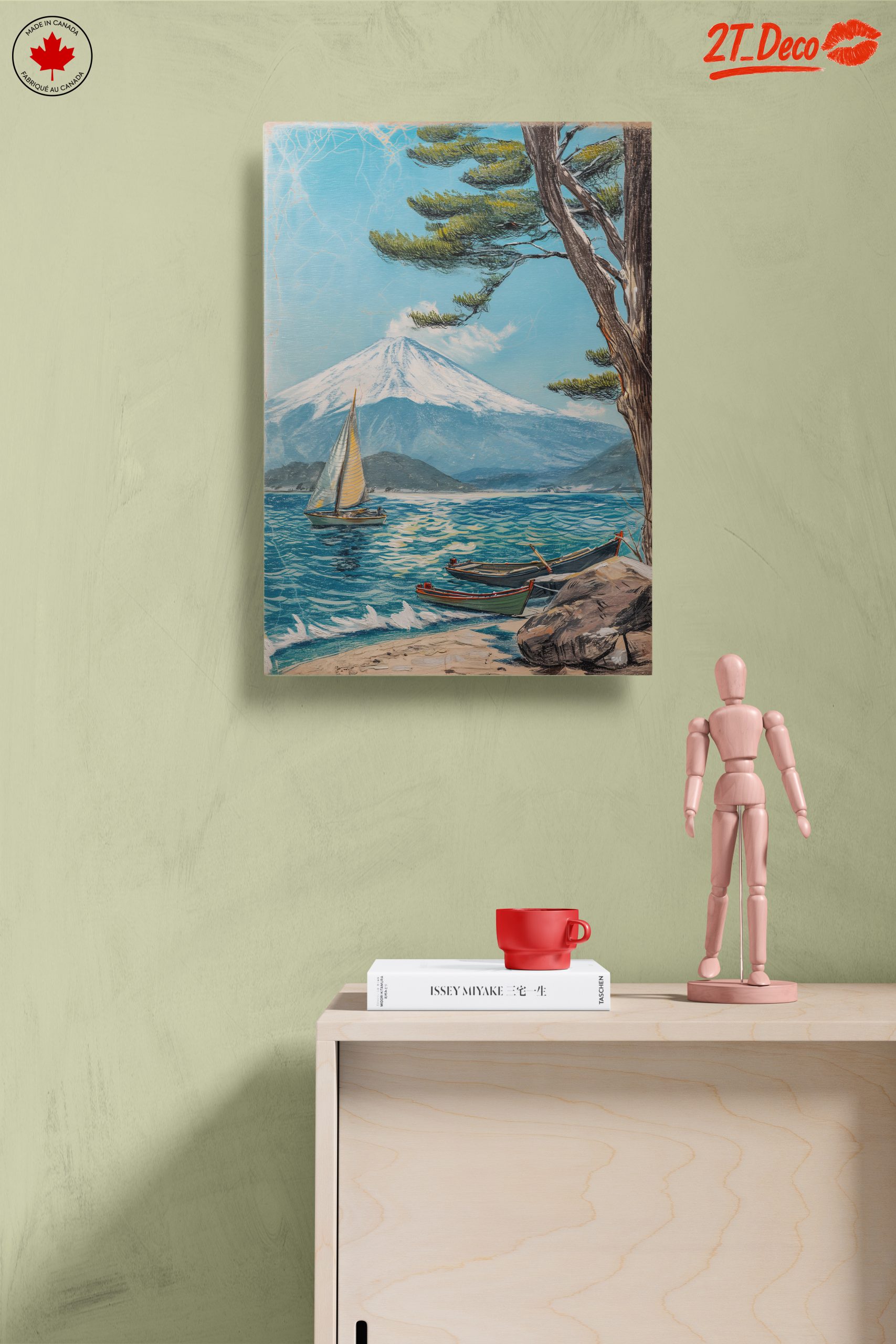 Beautiful Mt. Fuji Seascape Art - Image 14