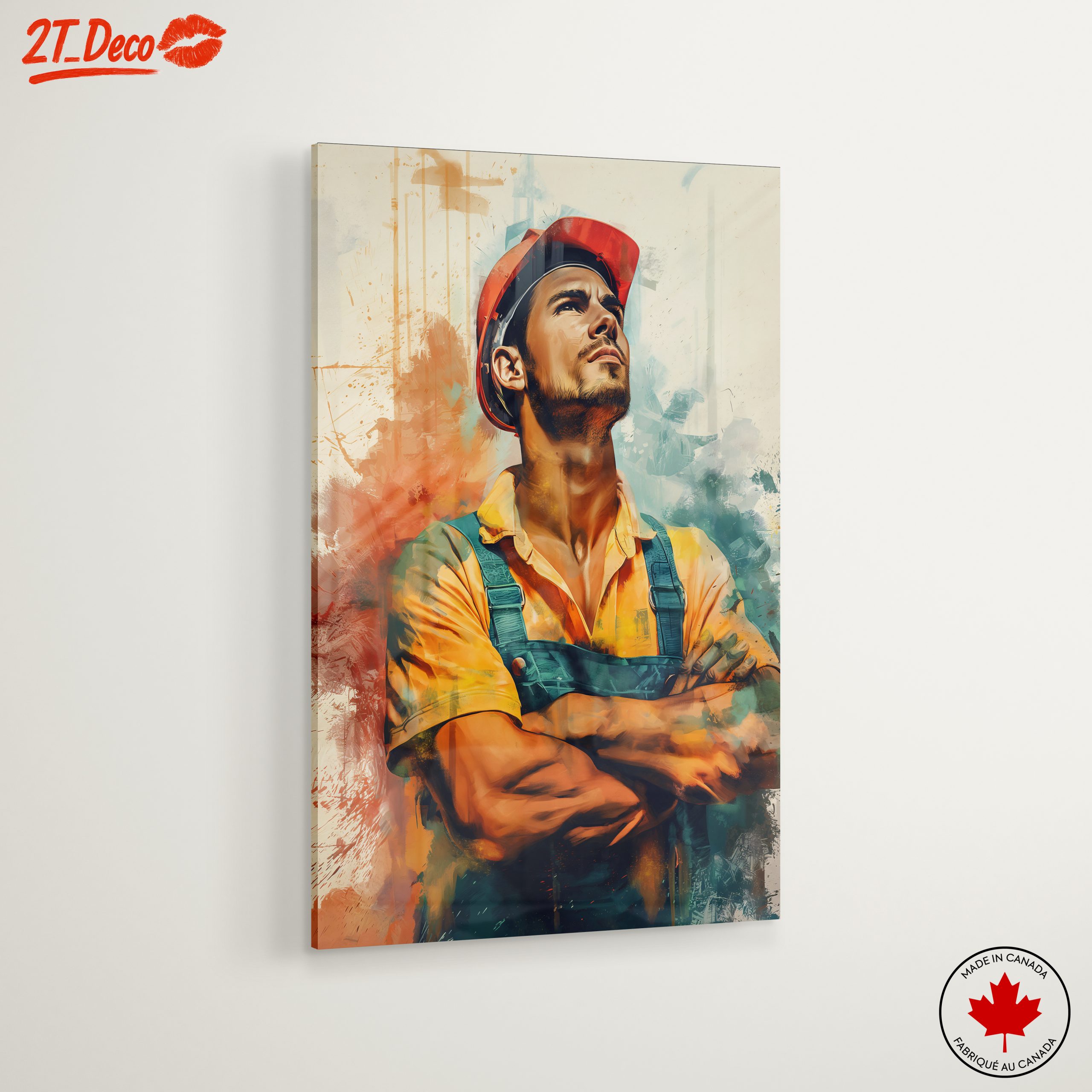 Powerful Construction Worker Portrait Art - Image 6