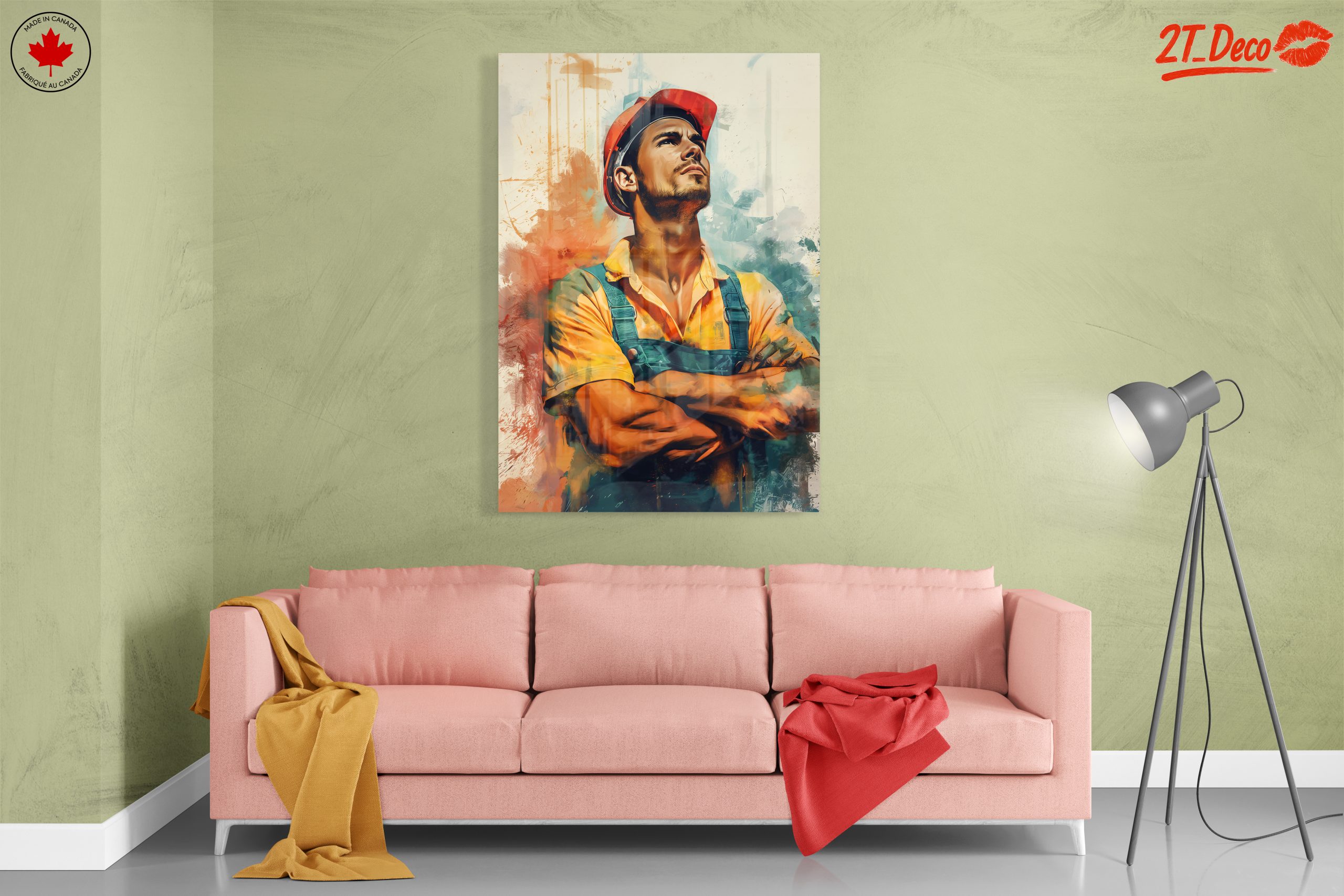 Powerful Construction Worker Portrait Art - Image 7