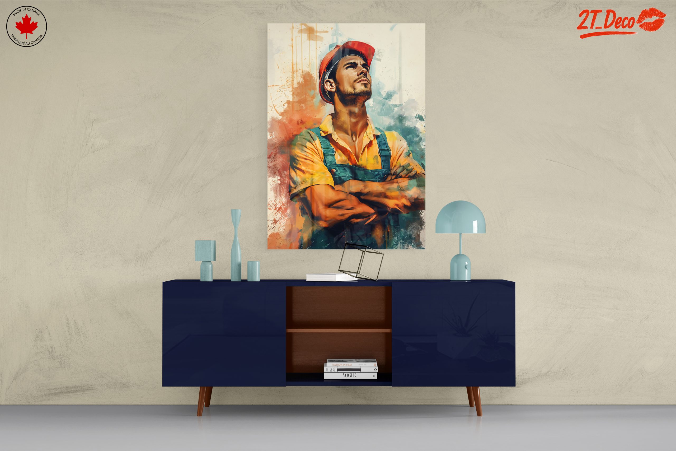 Powerful Construction Worker Portrait Art - Image 8
