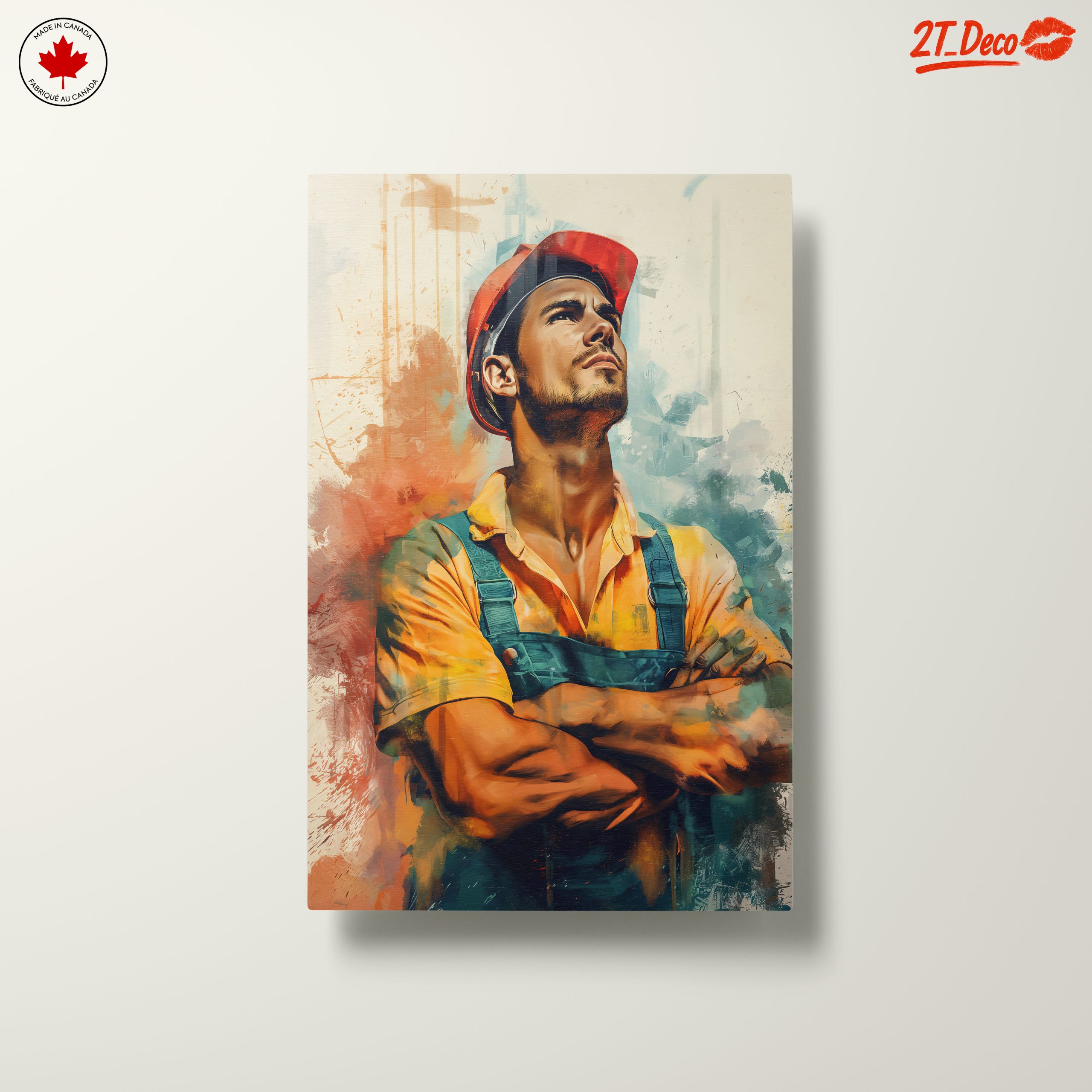 Powerful Construction Worker Portrait Art - Image 10