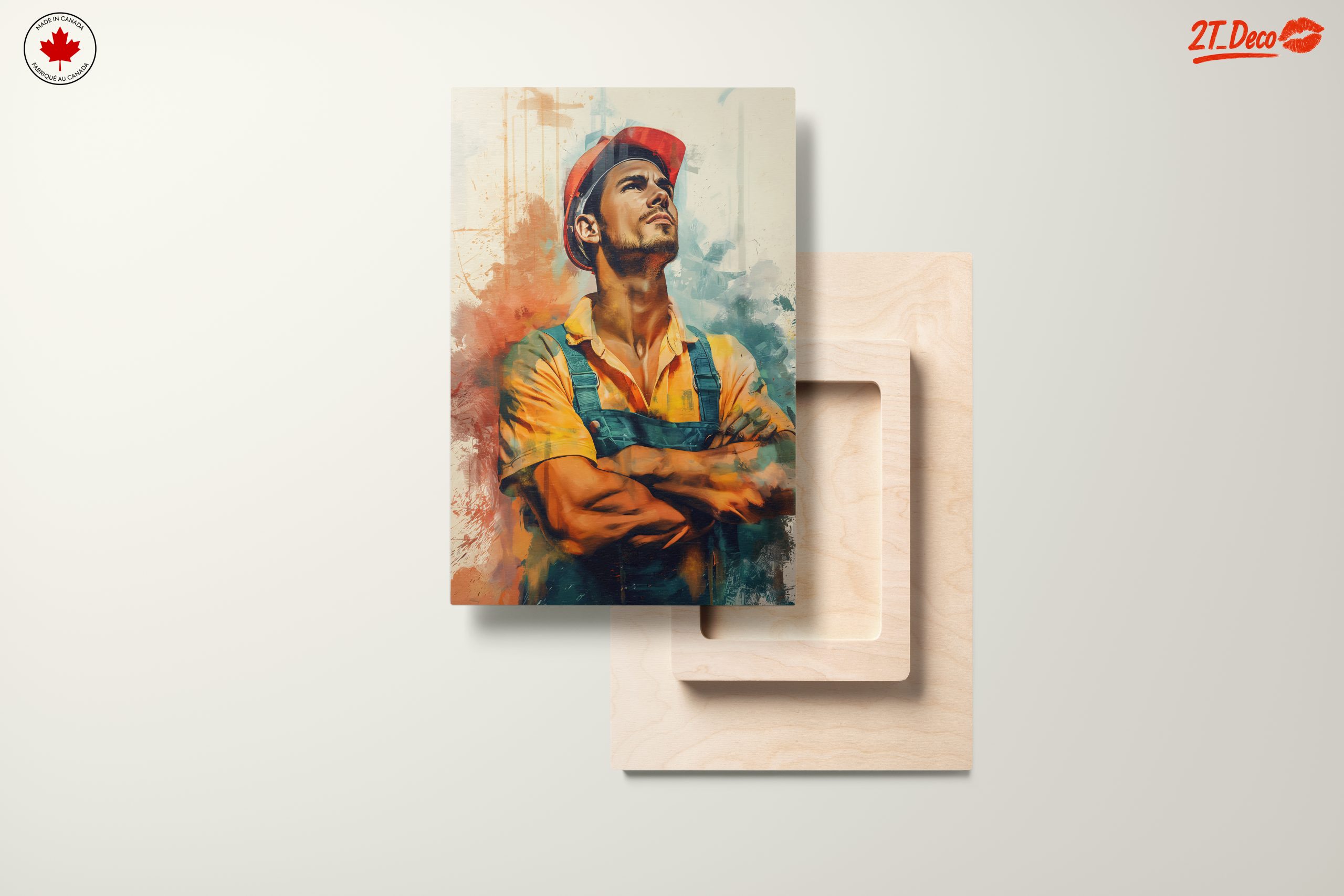Powerful Construction Worker Portrait Art - Image 11