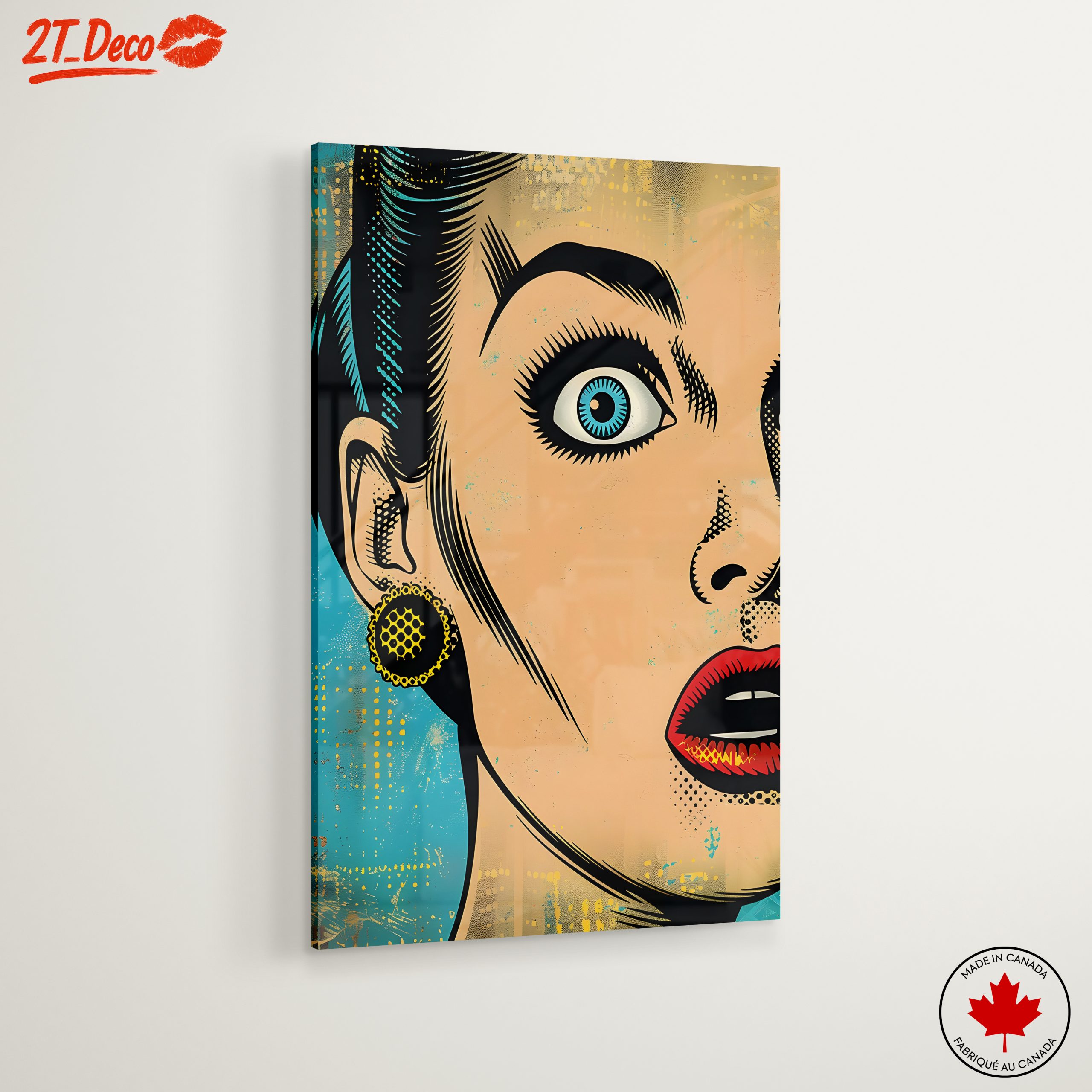 Bold Pop Art Portrait of a Surprised Woman - Image 6