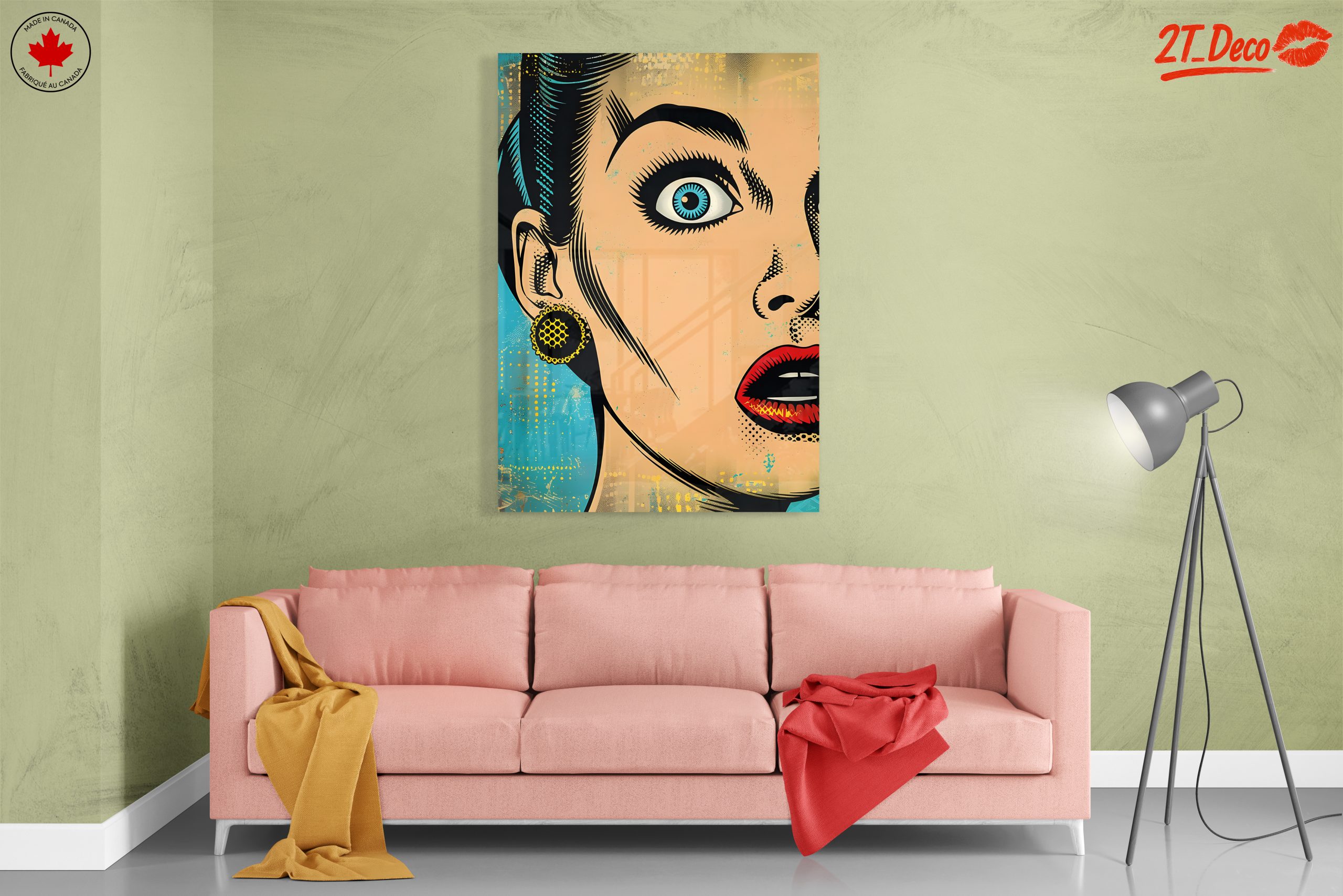 Bold Pop Art Portrait of a Surprised Woman - Image 7