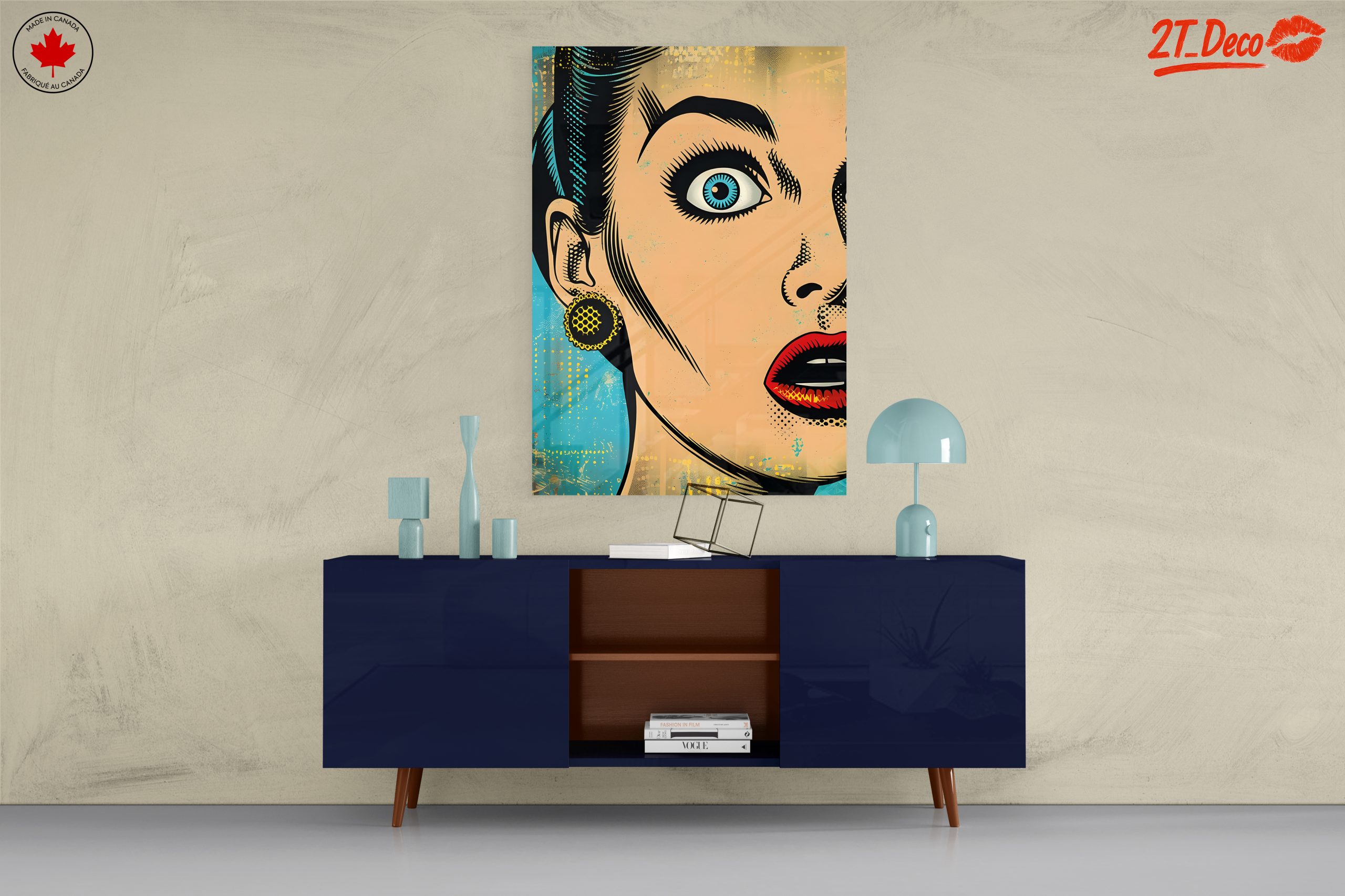 Bold Pop Art Portrait of a Surprised Woman - Image 8