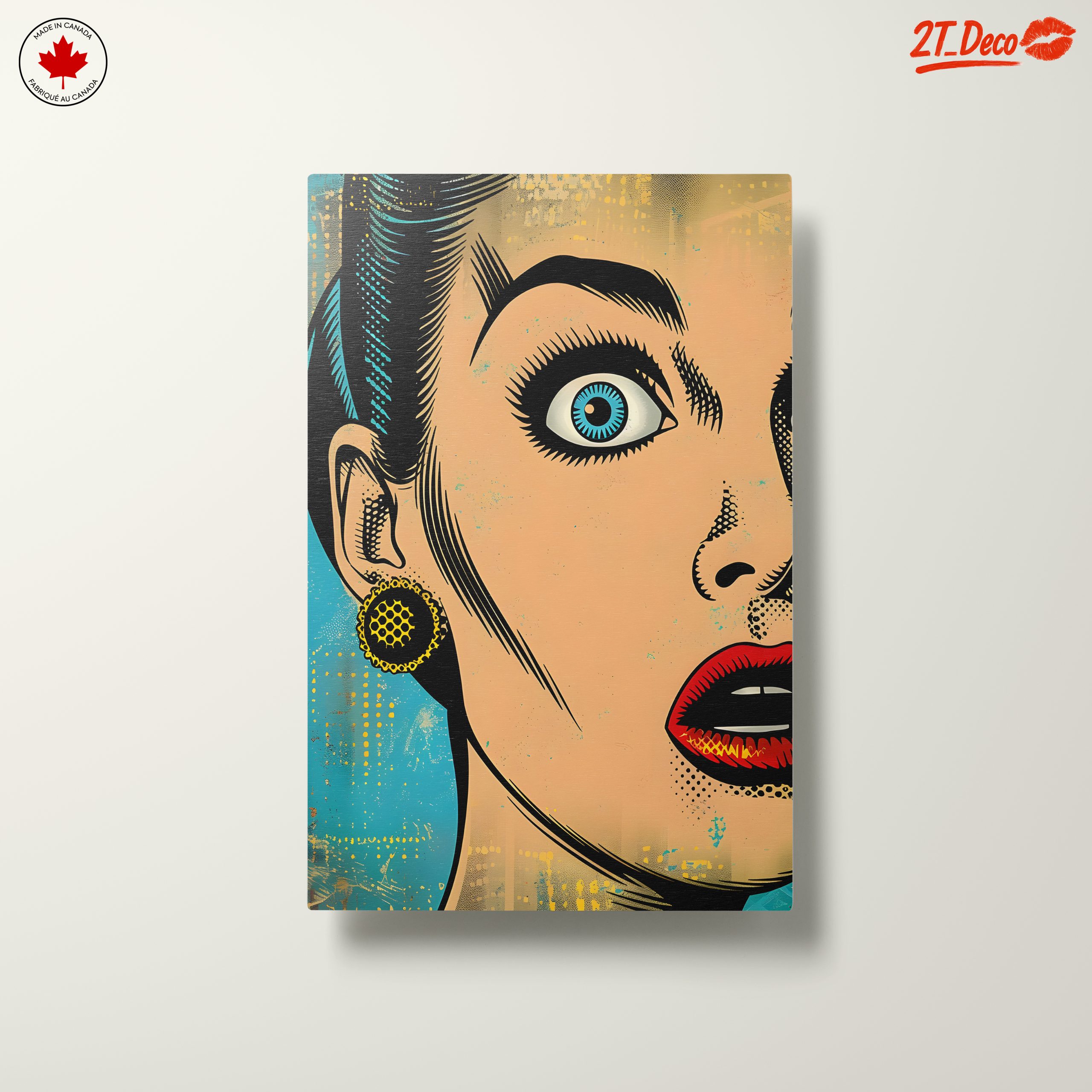Bold Pop Art Portrait of a Surprised Woman - Image 10