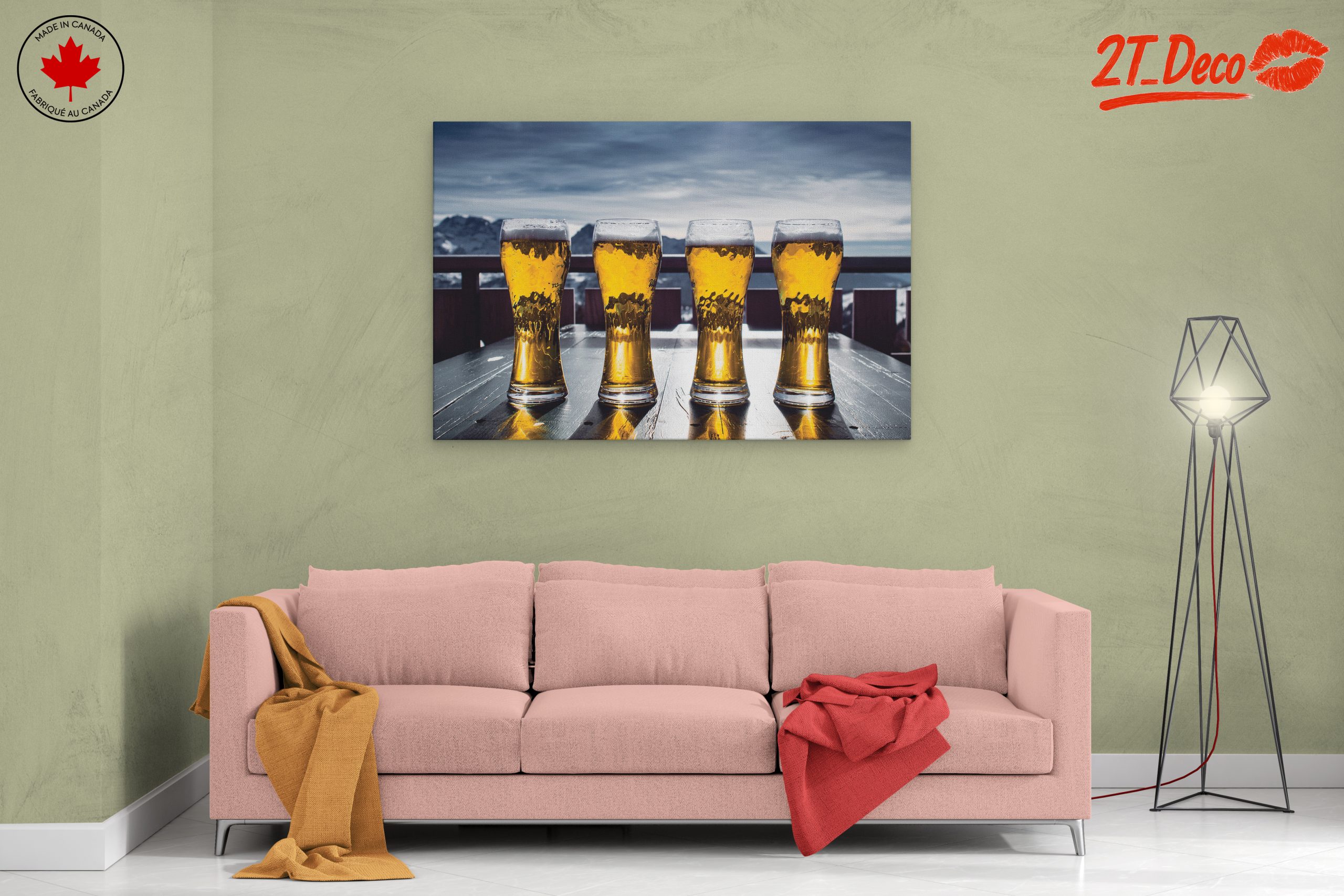 Refreshing Beer Glasses in Mountain Setting - Image 2
