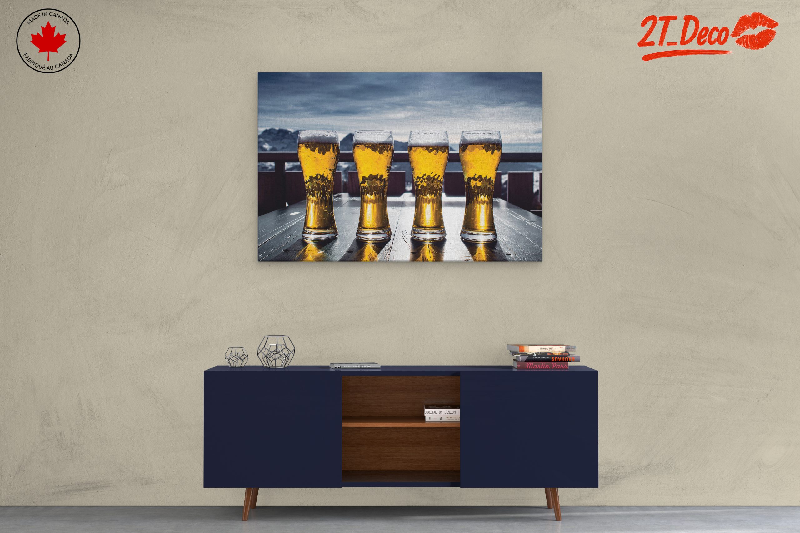 Refreshing Beer Glasses in Mountain Setting - Image 3