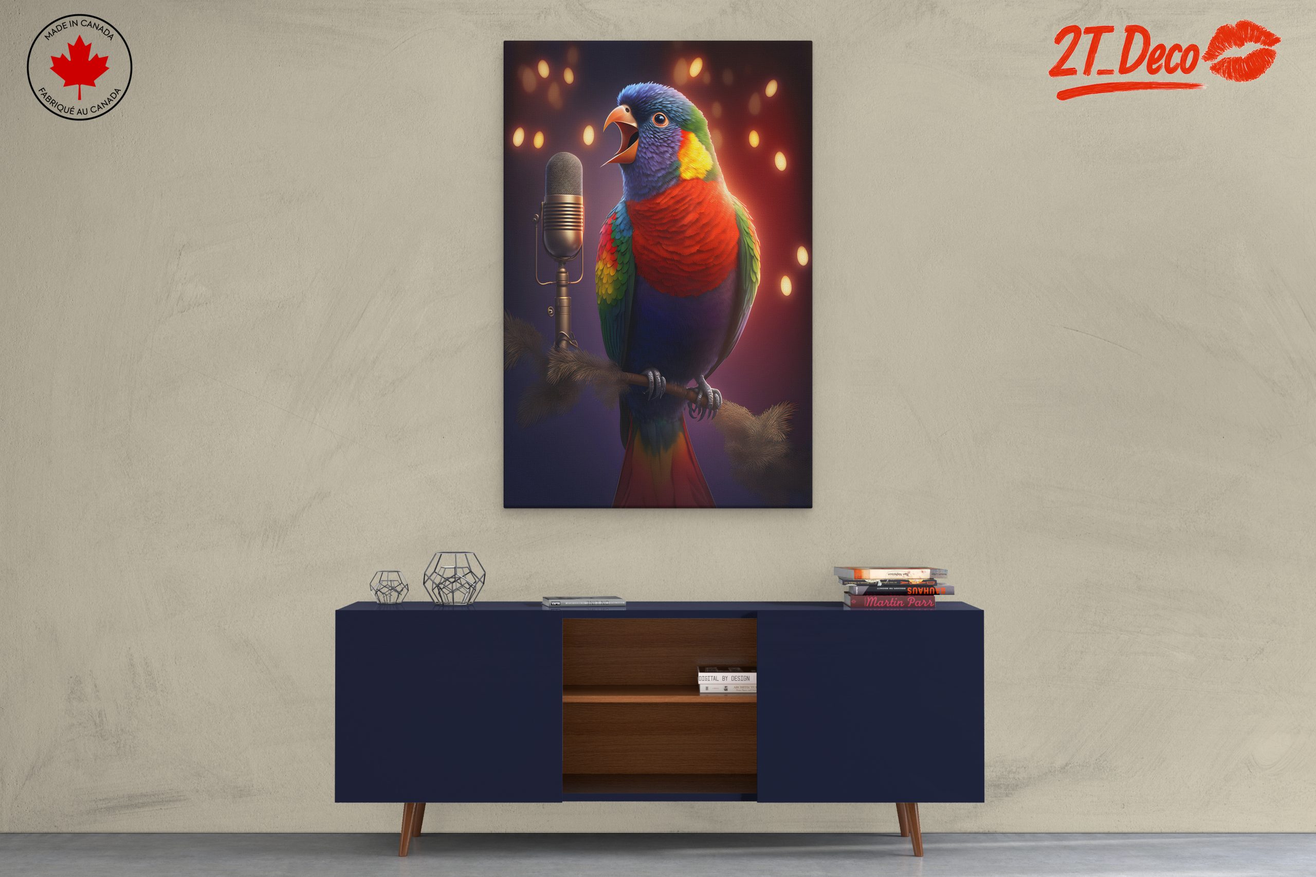 Colorful Bird Singing into a Microphone - Image 3