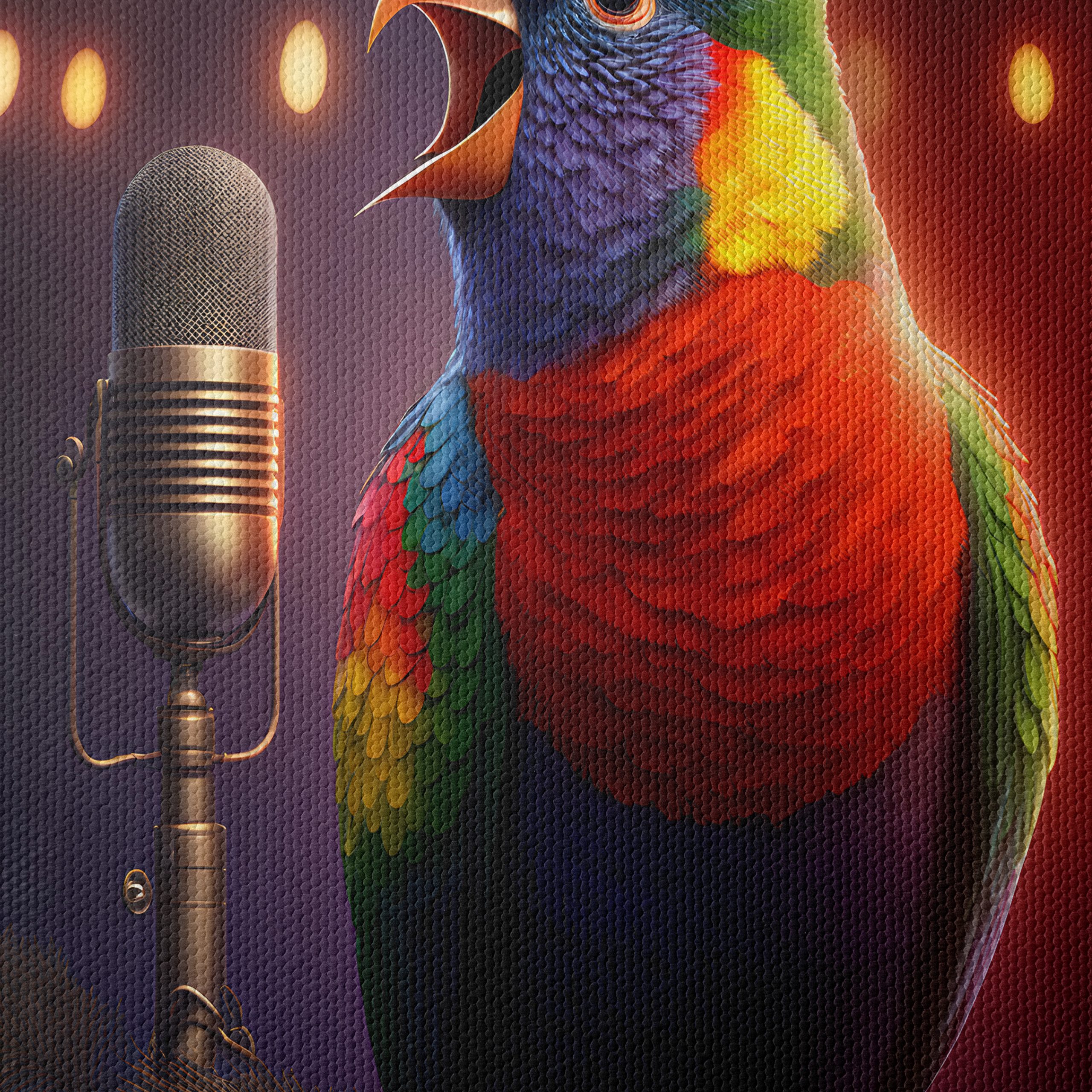 Colorful Bird Singing into a Microphone - Image 4