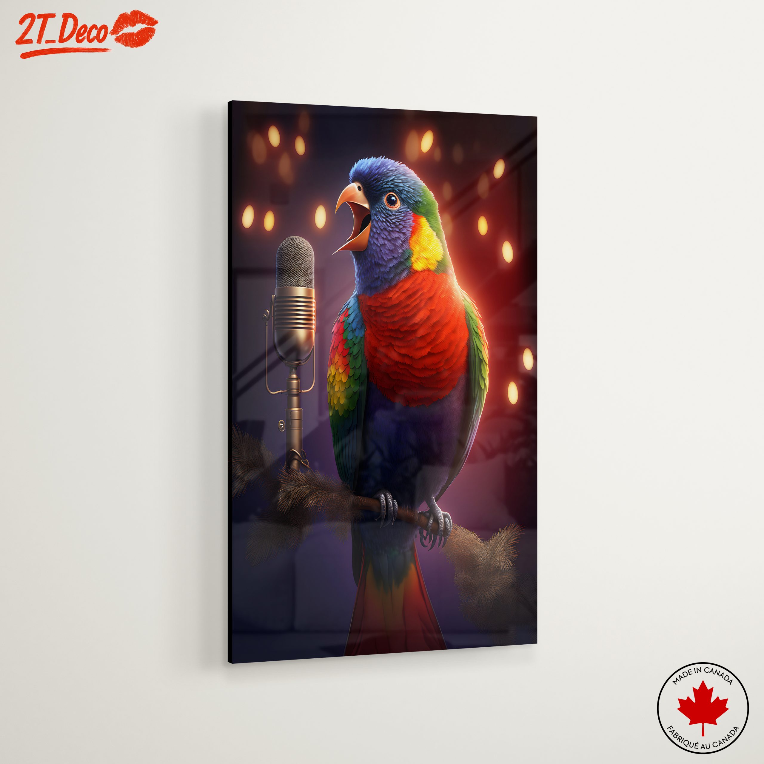 Colorful Bird Singing into a Microphone - Image 6