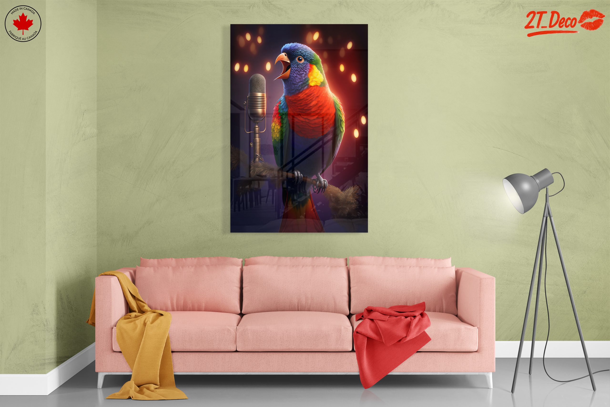Colorful Bird Singing into a Microphone - Image 7