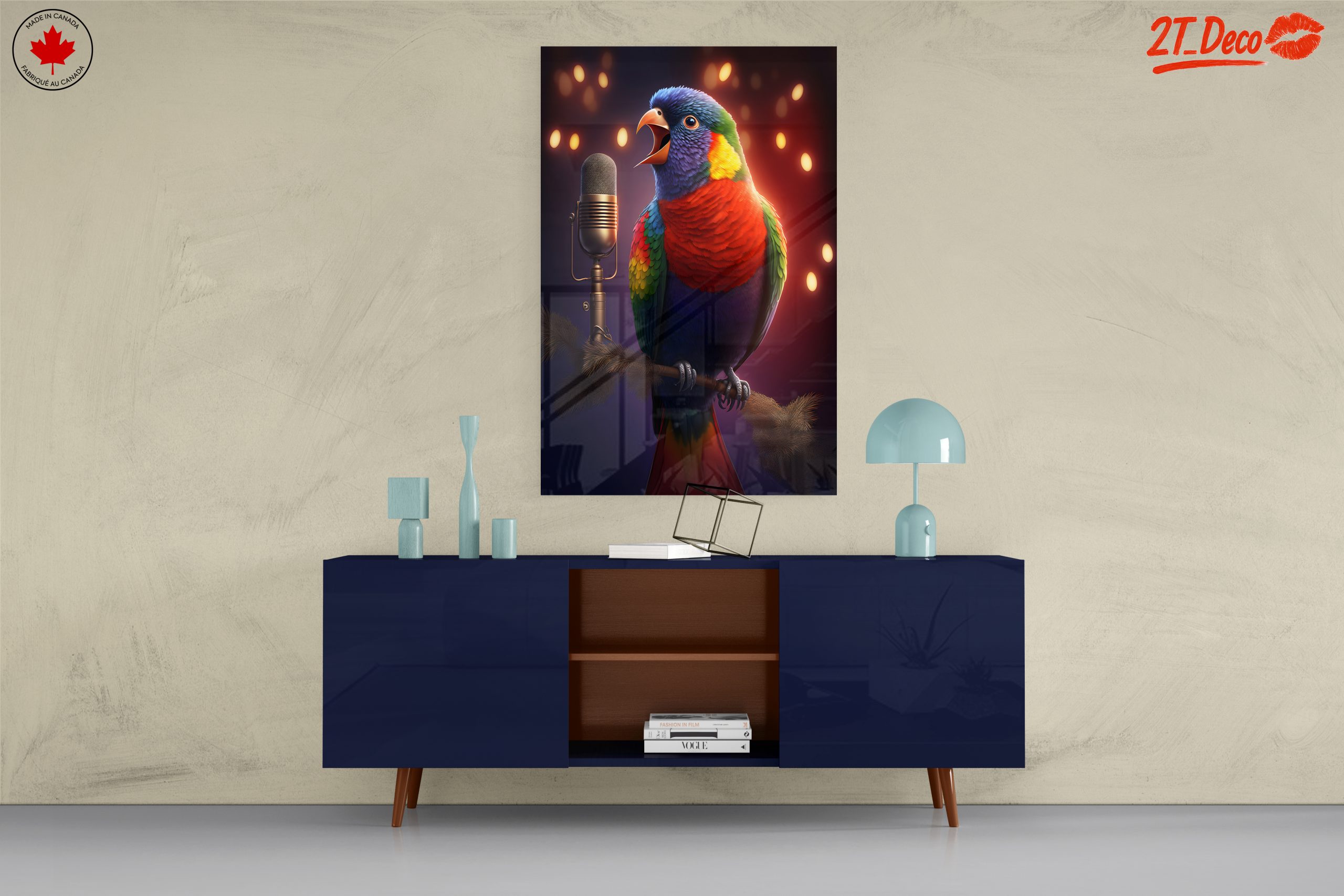 Colorful Bird Singing into a Microphone - Image 8