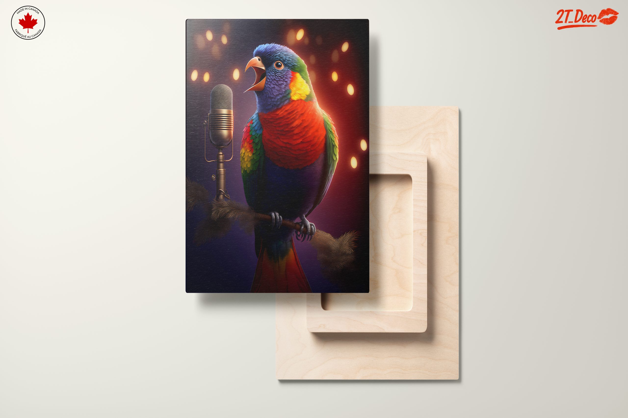 Colorful Bird Singing into a Microphone - Image 11