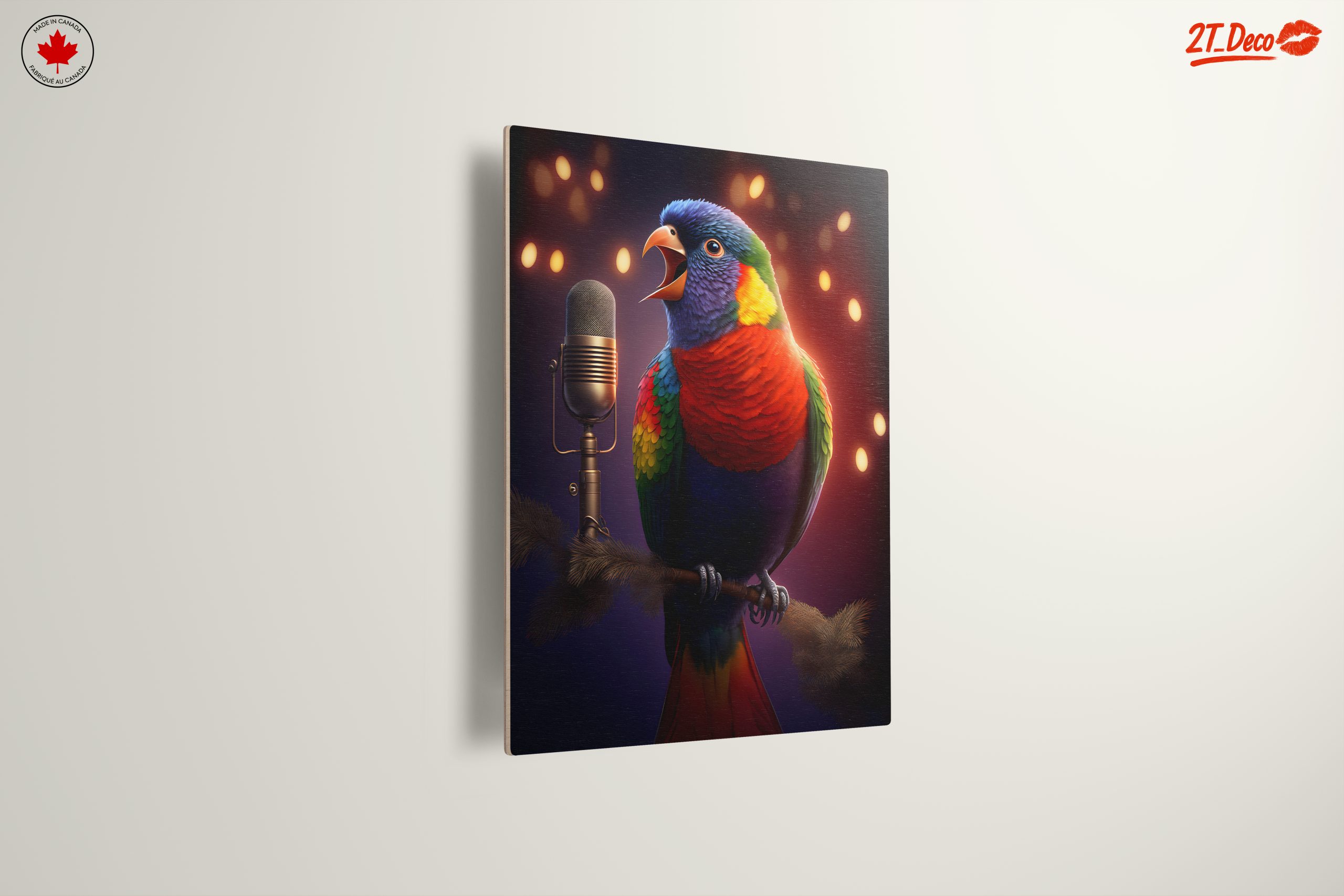 Colorful Bird Singing into a Microphone - Image 13