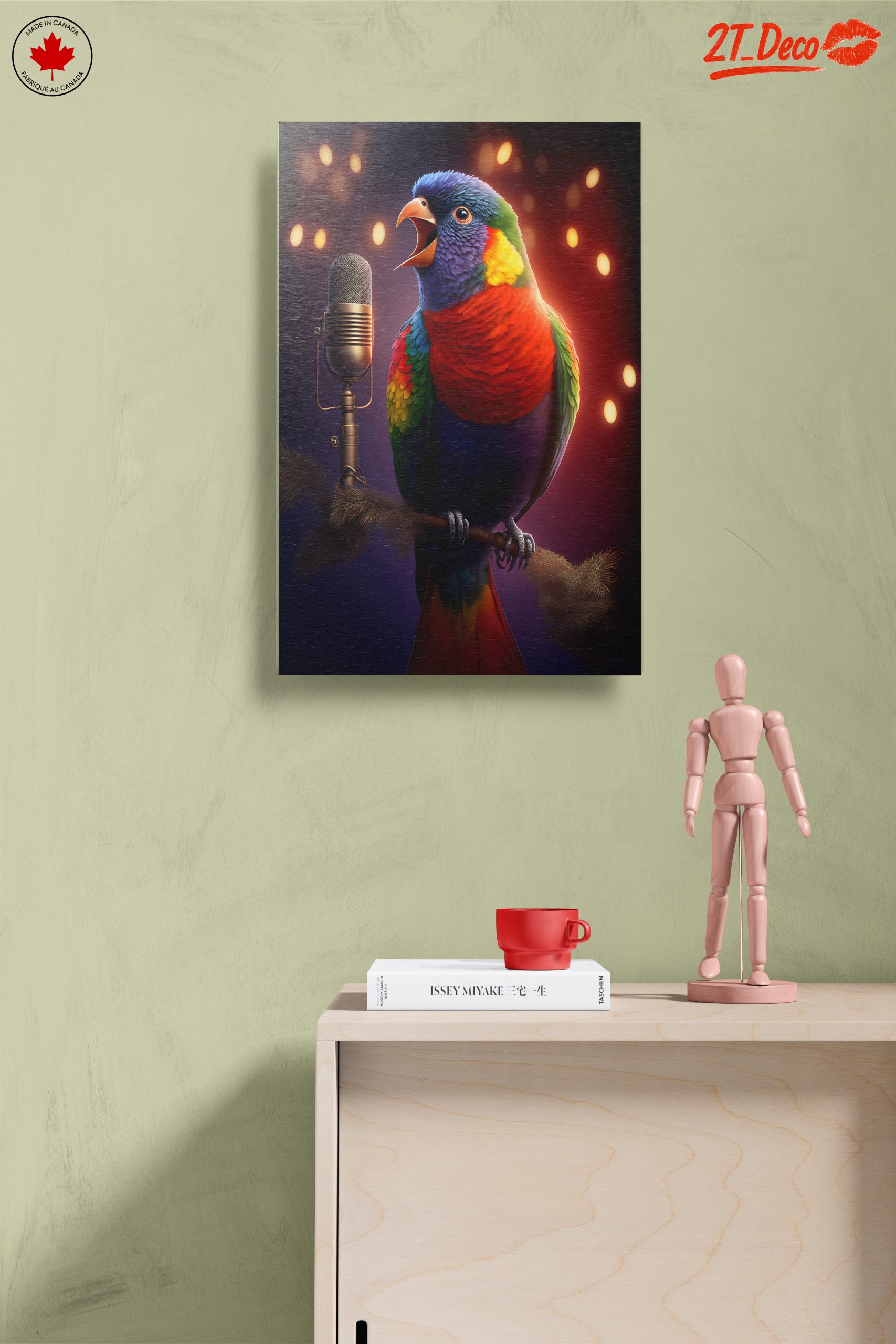 Colorful Bird Singing into a Microphone - Image 14