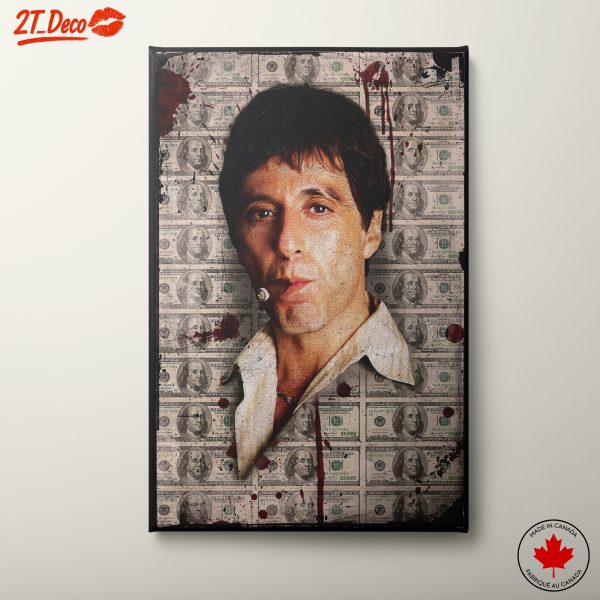 Stylized Character Portrait on Money Background