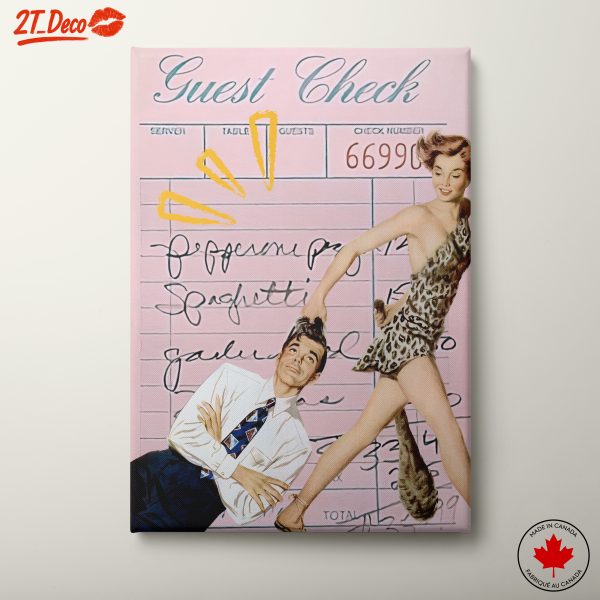 Retro Dining Guest Check Art