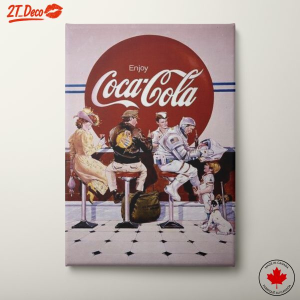 Coca-Cola Vintage Art with Family and Astronauts