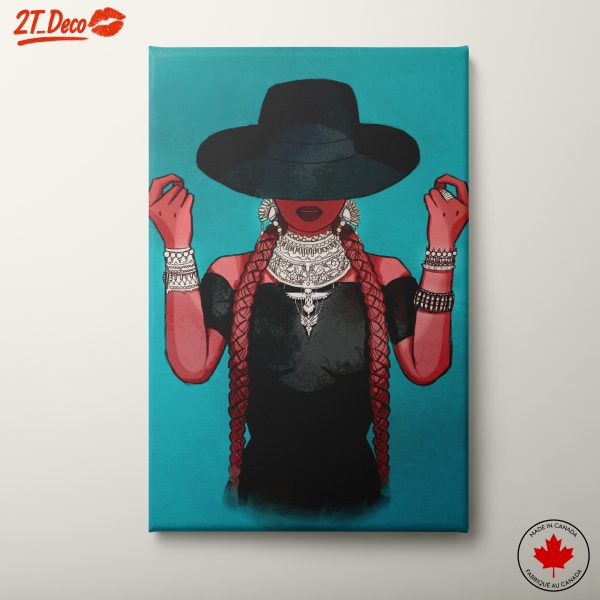 Bold Afrocentric Artwork with Jewelry