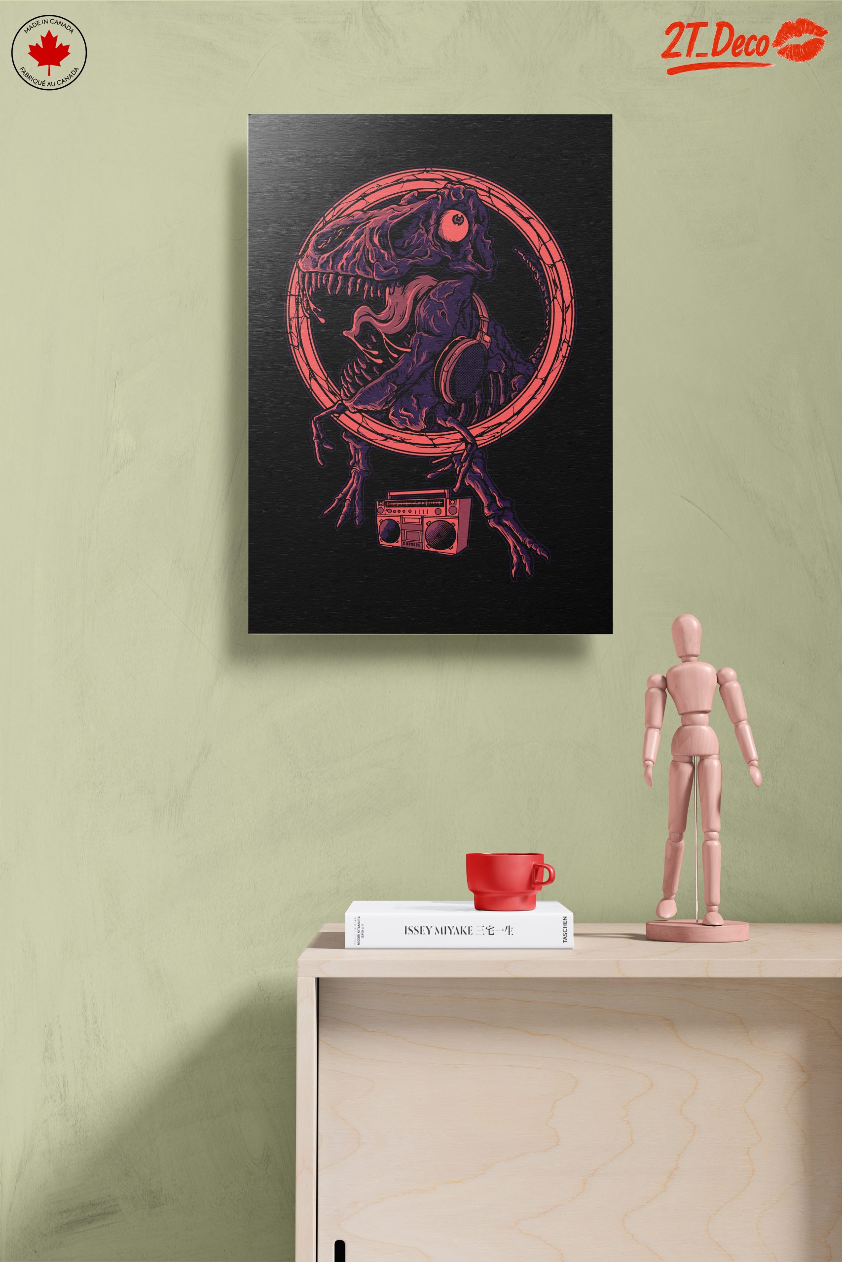 Retro Dinosaur with Headphones and Boombox - Image 14