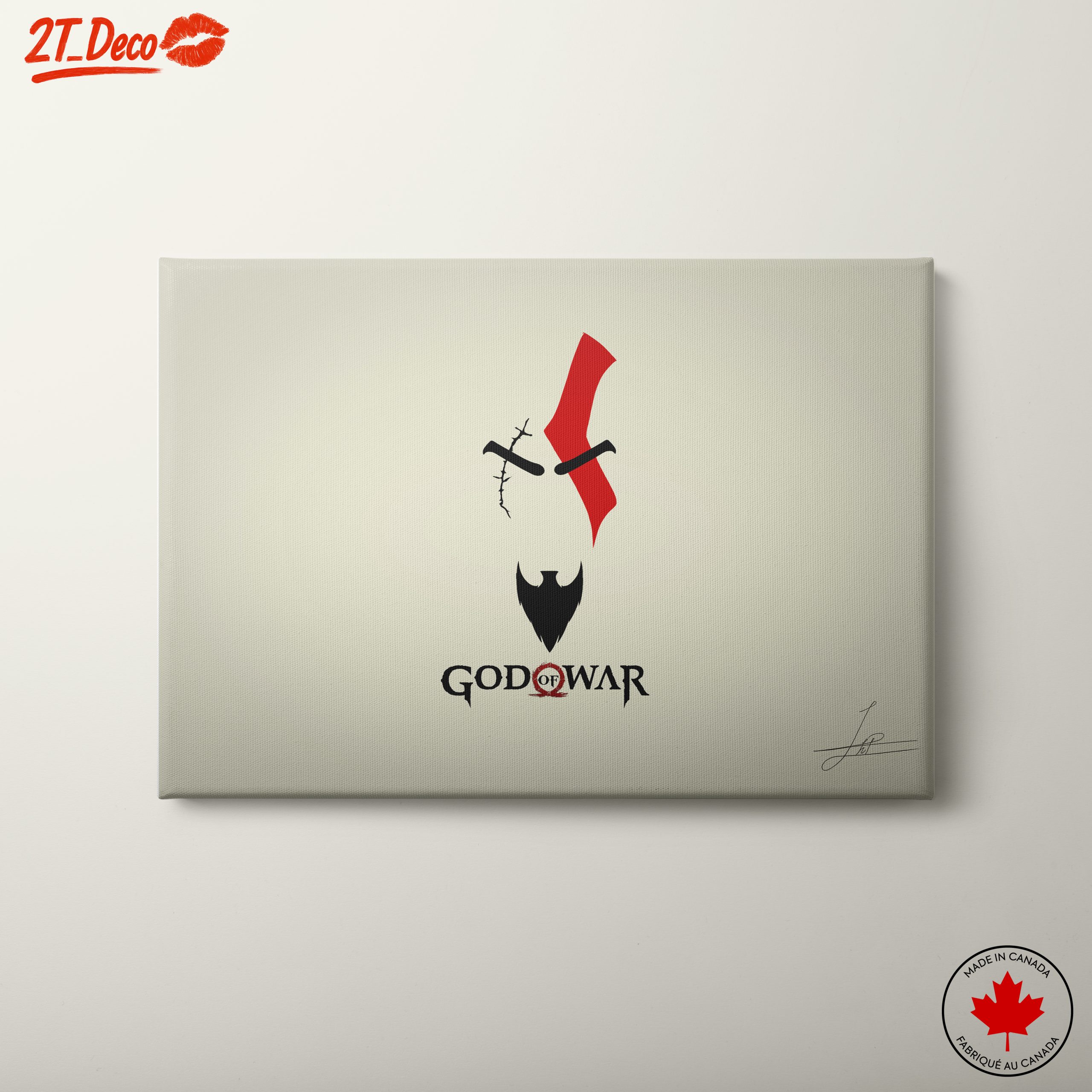 Iconic God Of War Artwork Featuring Kratos