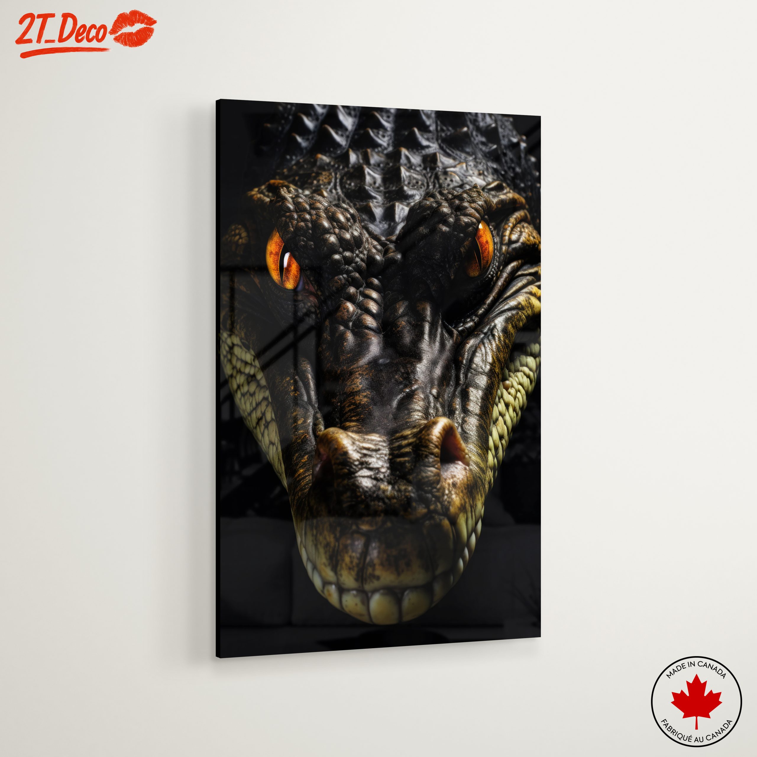 Intricate Alligator Portrait with Fierce Eyes - Image 6