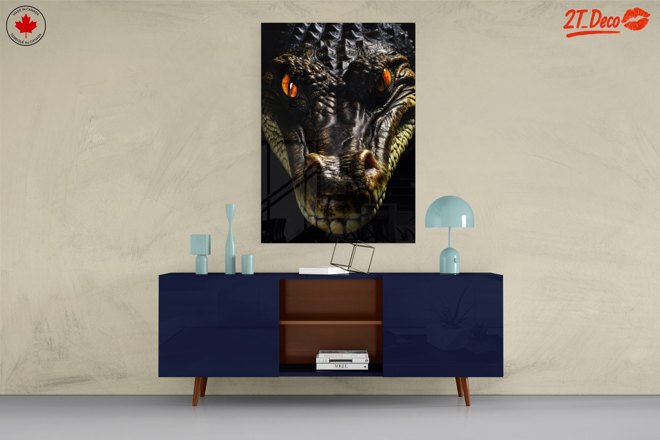 Intricate Alligator Portrait with Fierce Eyes - Image 8