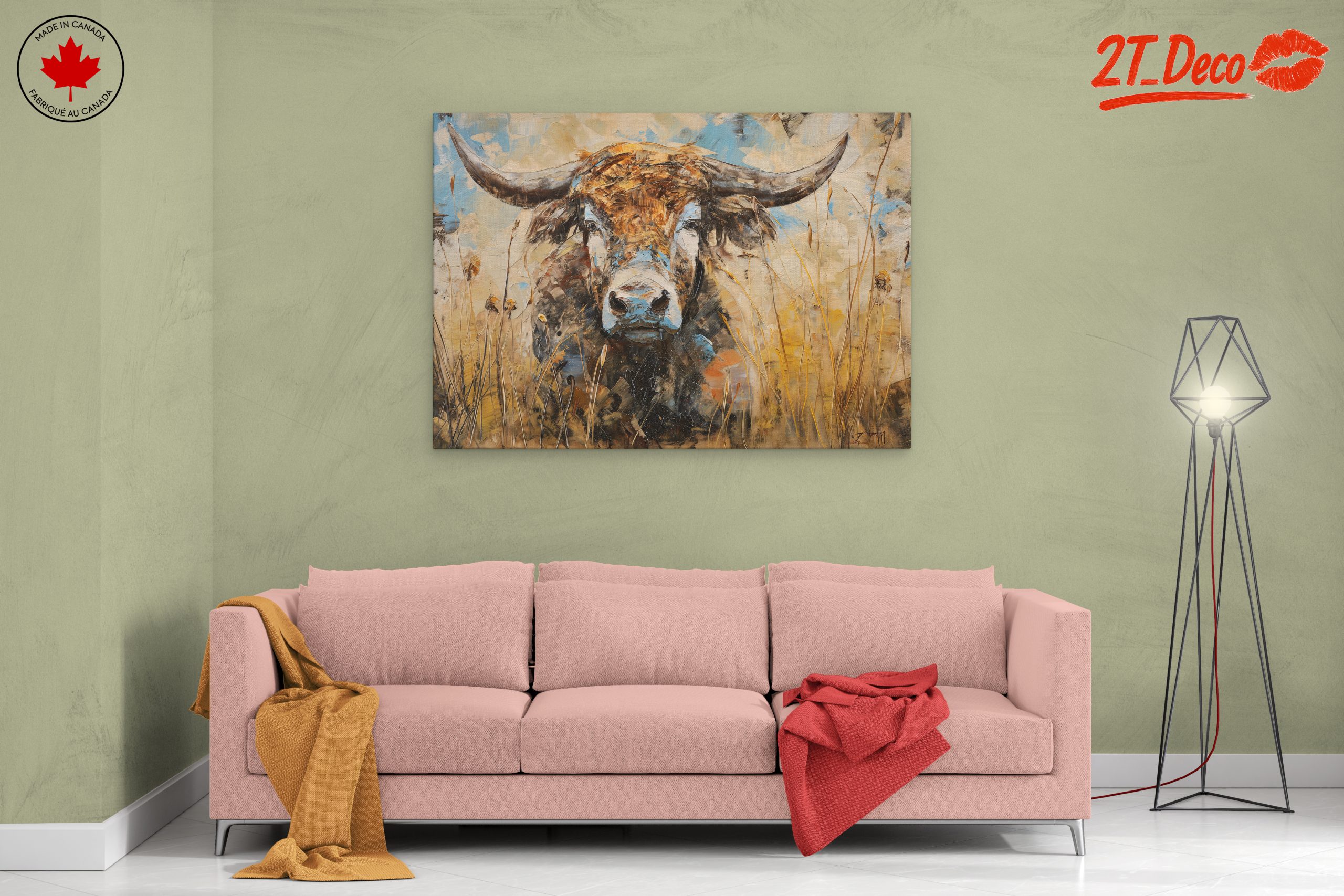 Majestic Cattle Portrait in Warm Tones - Image 2