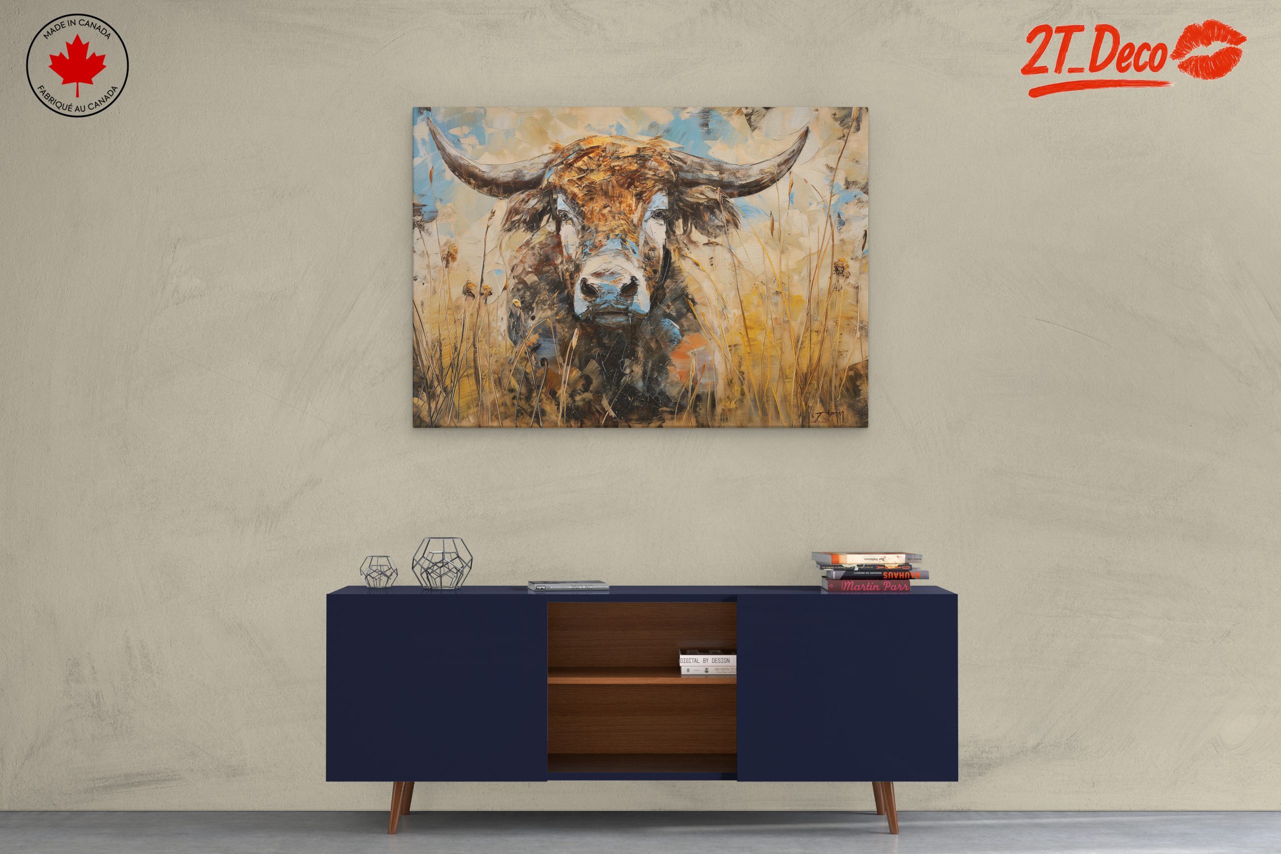 Majestic Cattle Portrait in Warm Tones - Image 3