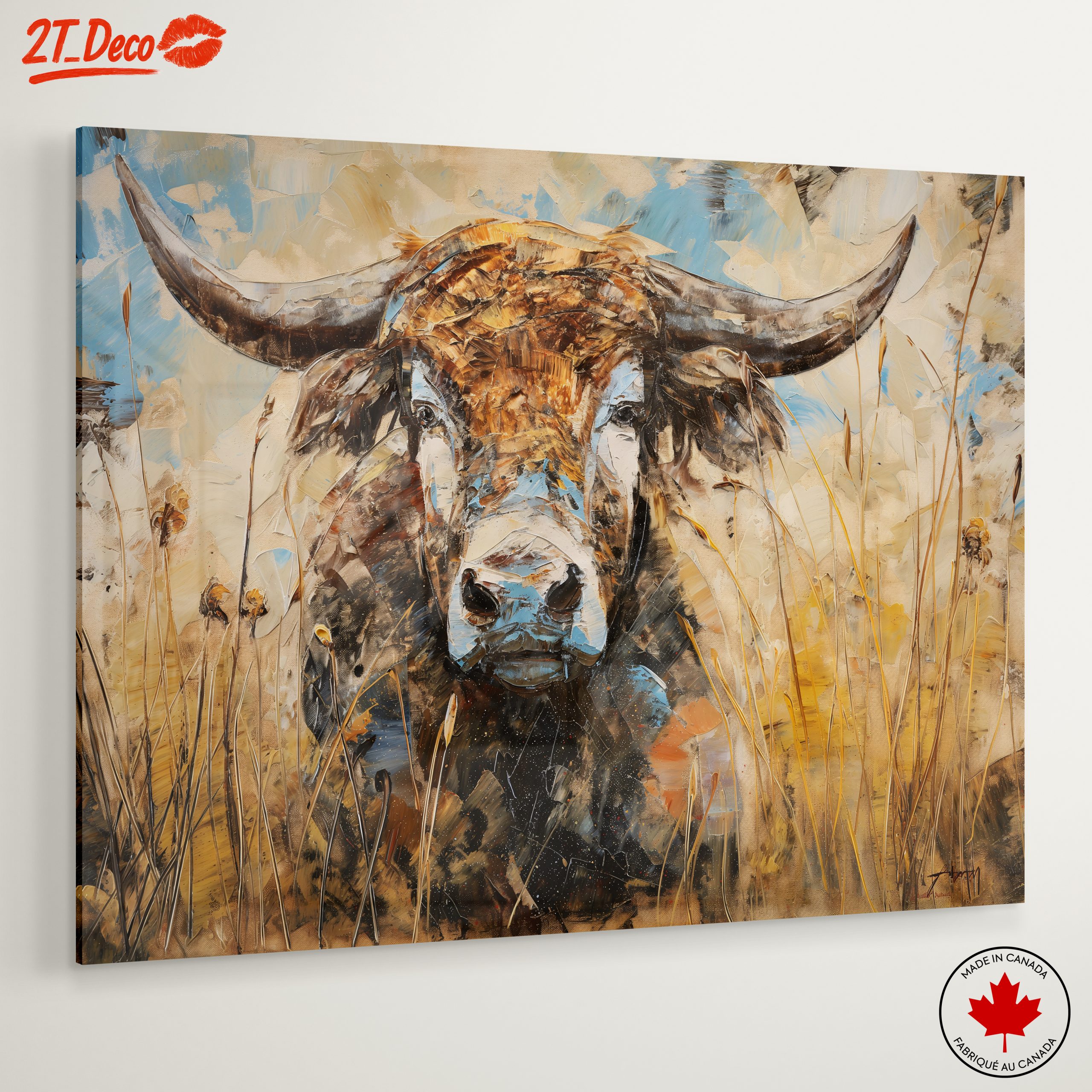 Majestic Cattle Portrait in Warm Tones - Image 6
