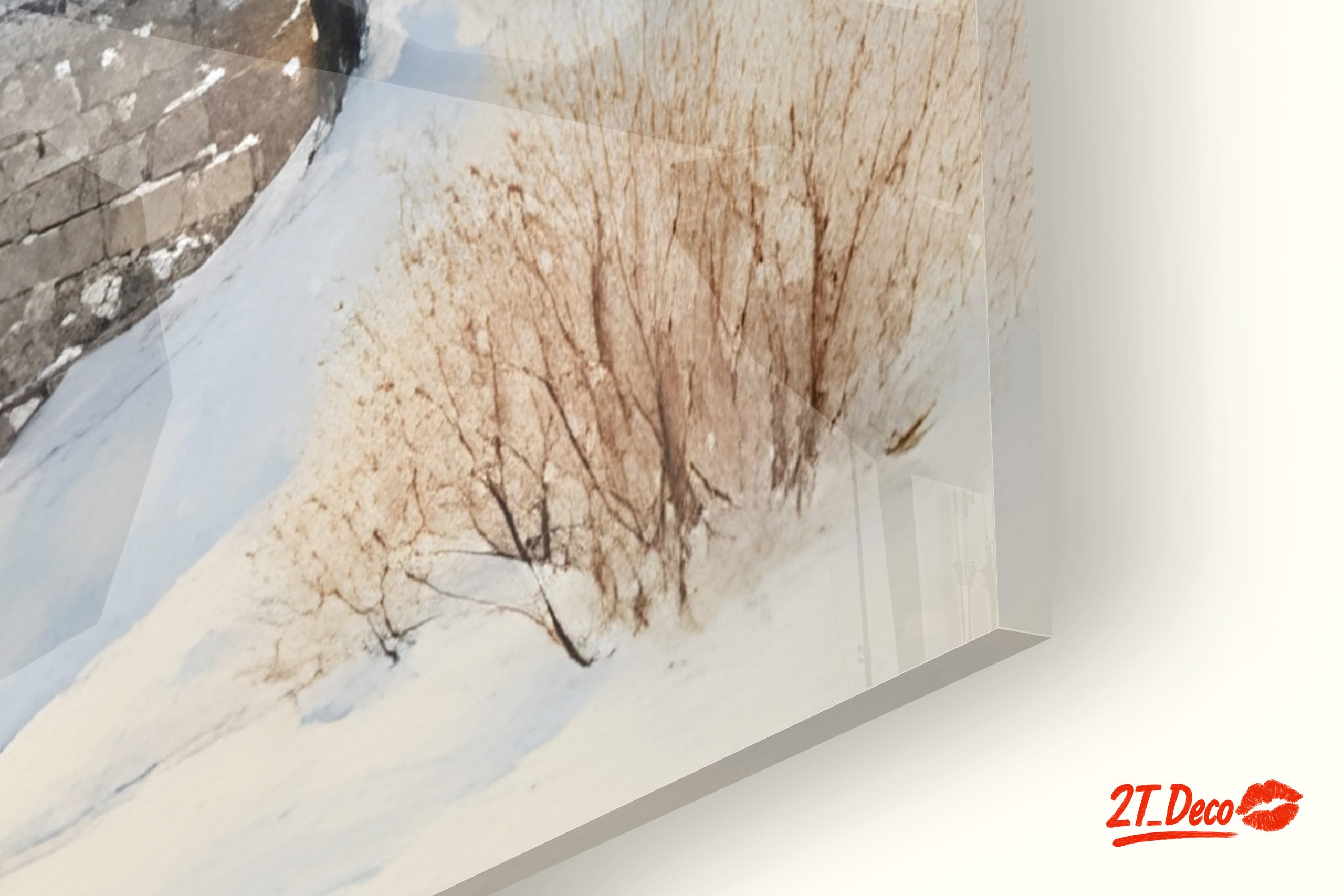 Snowy Winter Landscape with Bridge - Image 9