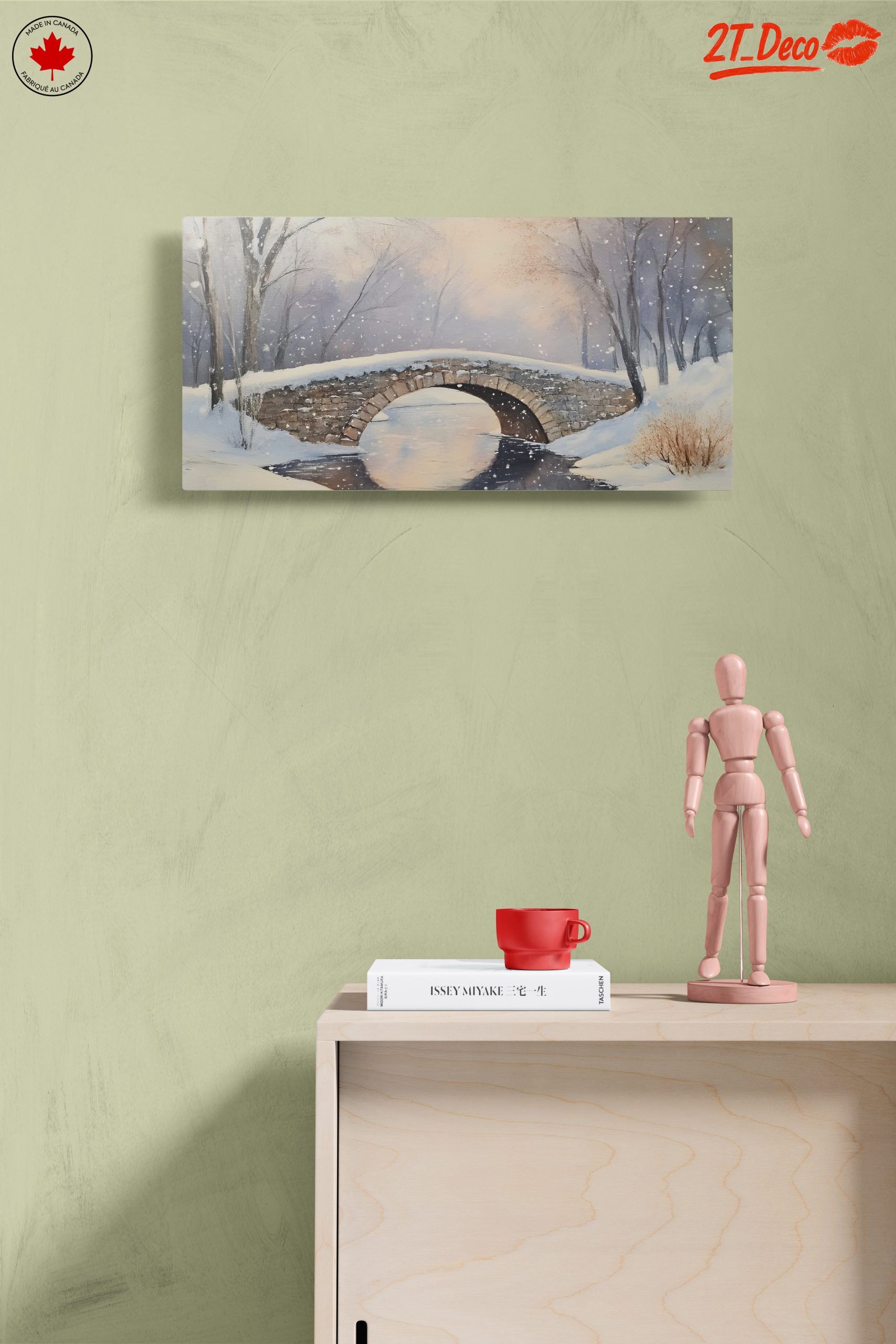 Snowy Winter Landscape with Bridge - Image 14