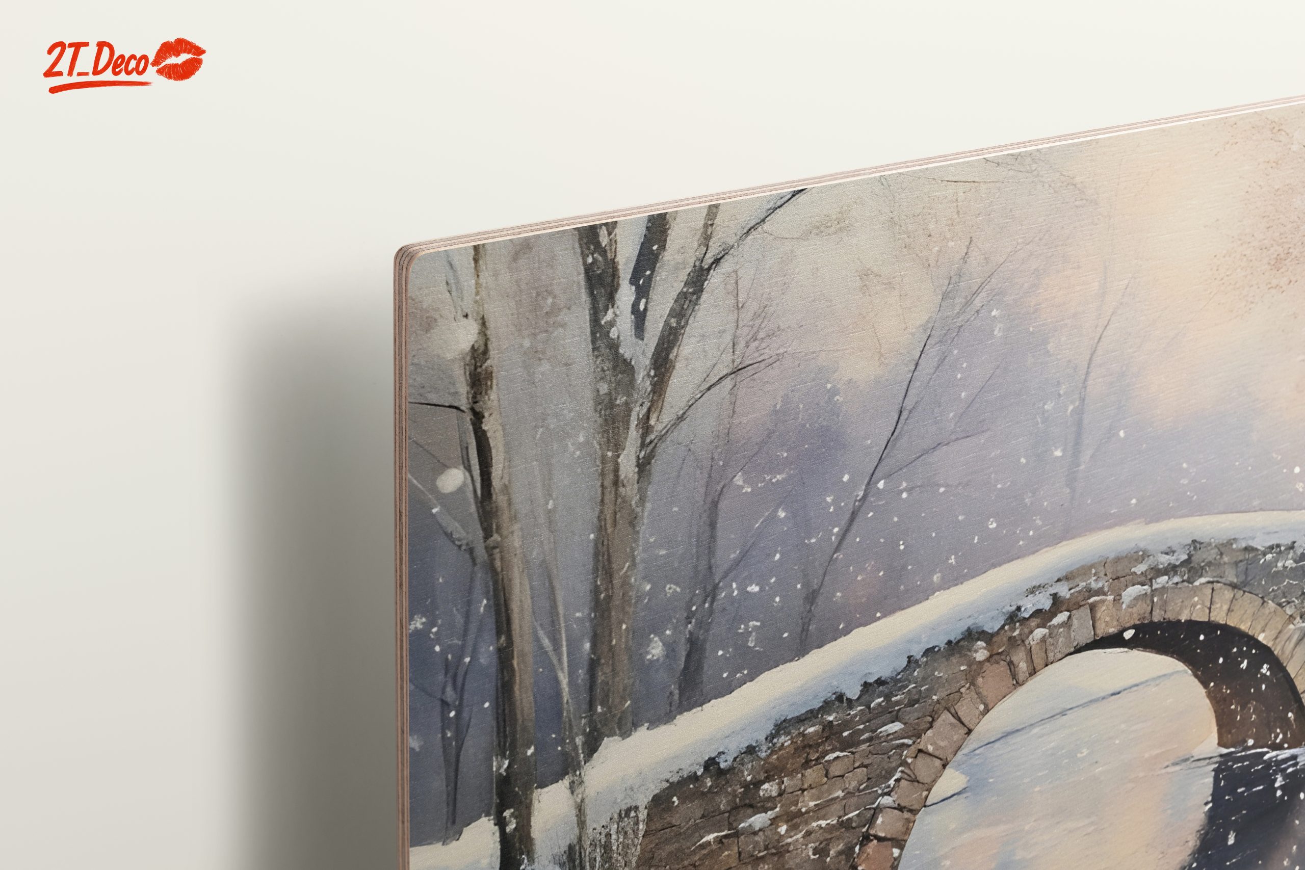 Snowy Winter Landscape with Bridge - Image 15