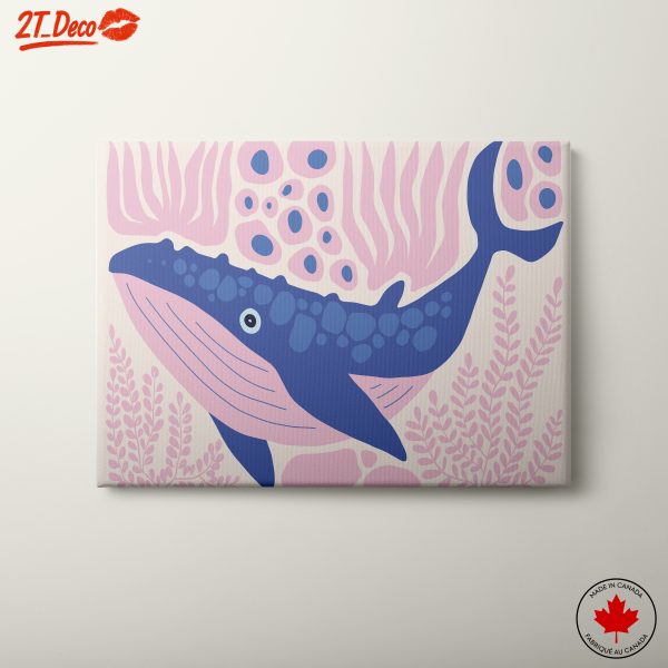 Abstract Whale Art in Bold Colors