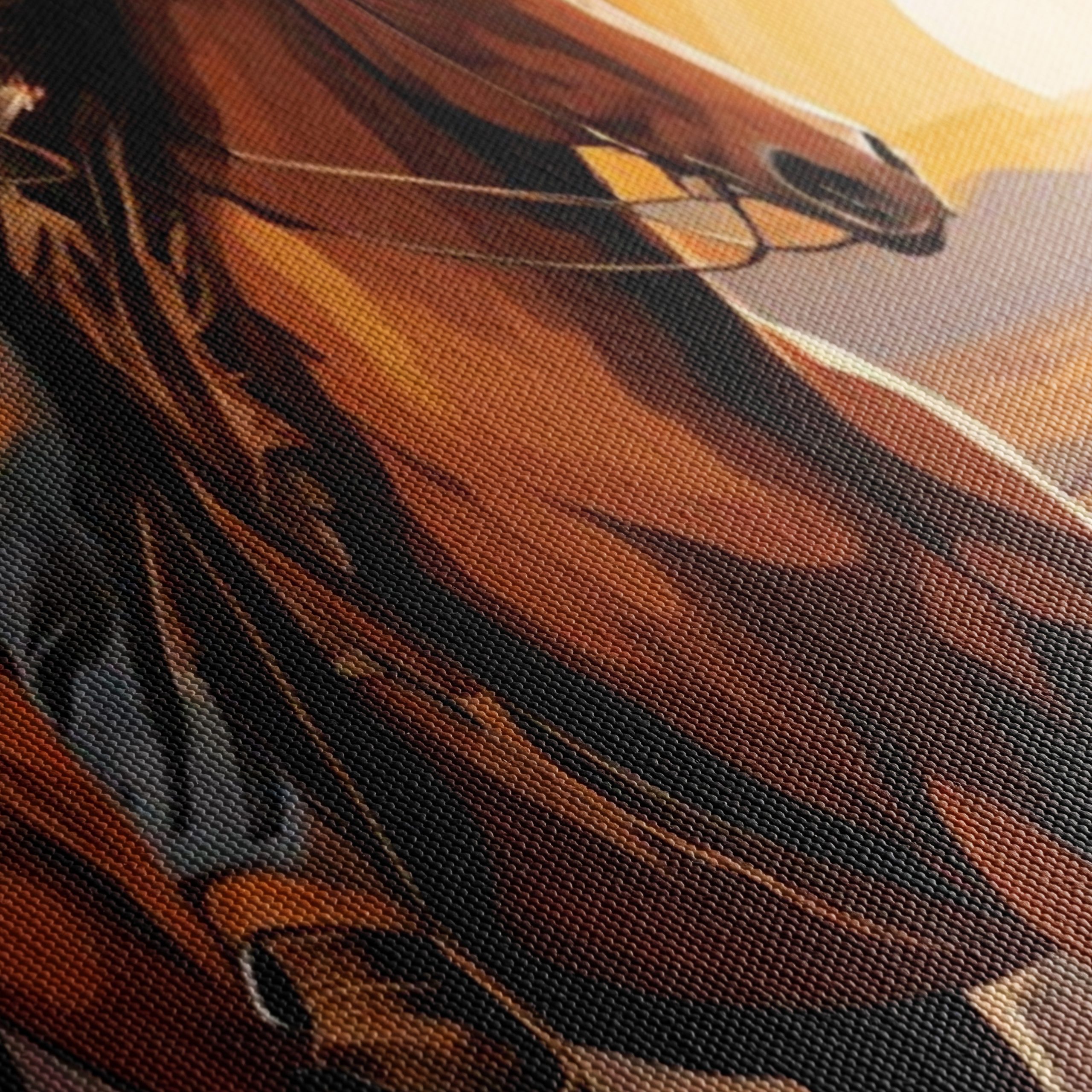 Cowboy Riding Through Desert Sunset - Image 5