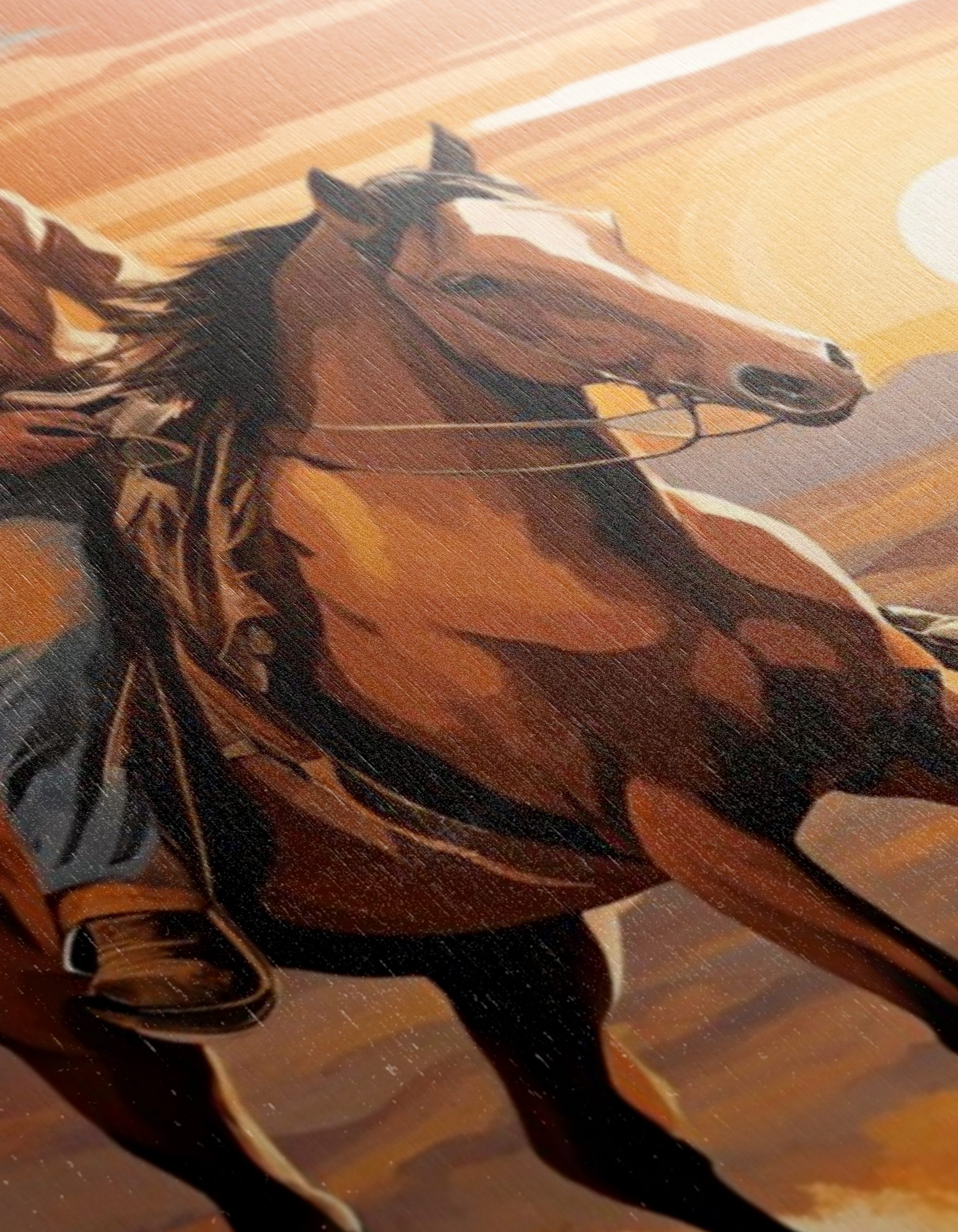 Cowboy Riding Through Desert Sunset - Image 12