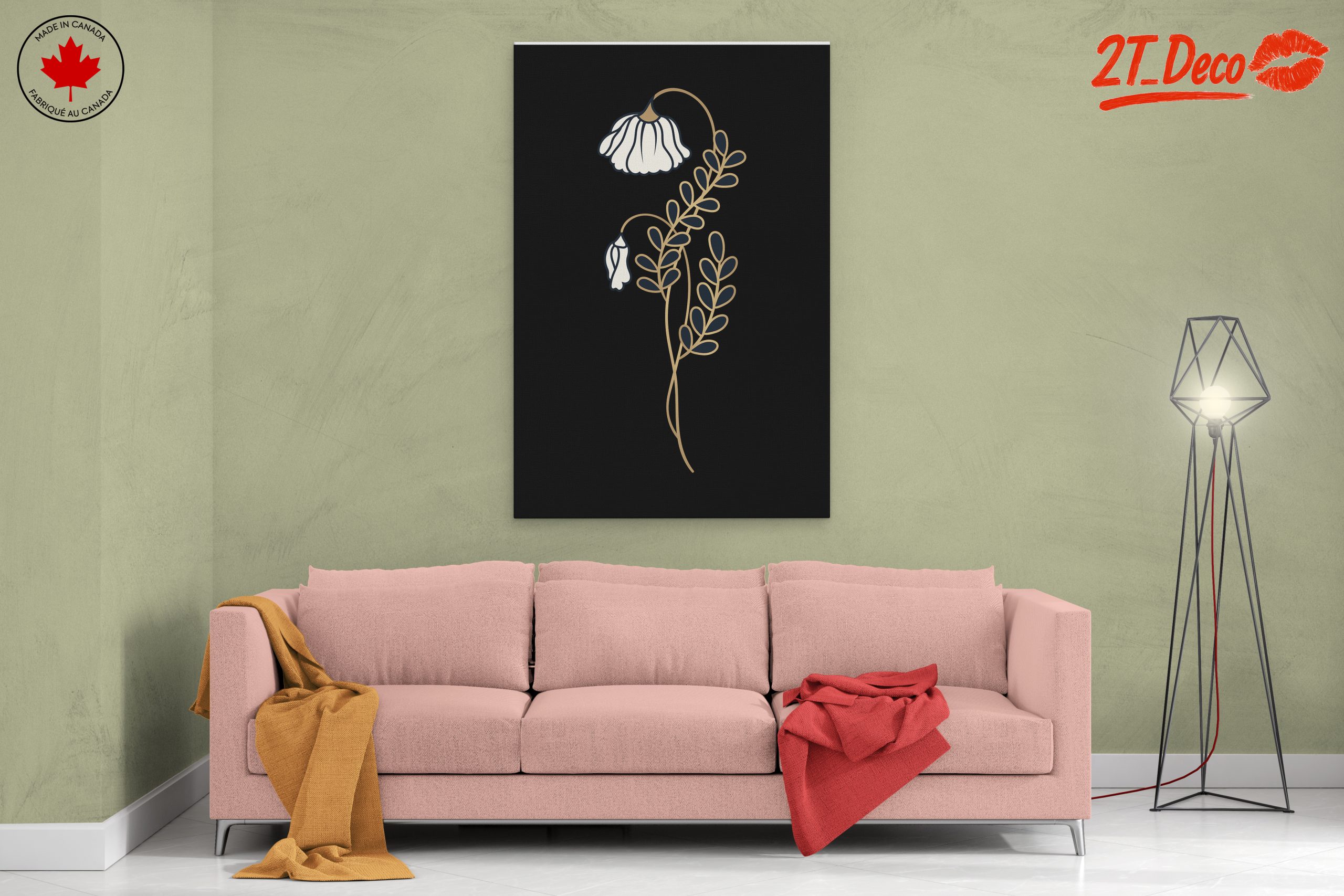 Stylized Floral Design for Home Decor - Image 2