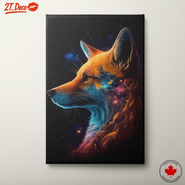 Cosmic Fox Art with Vibrant Colors