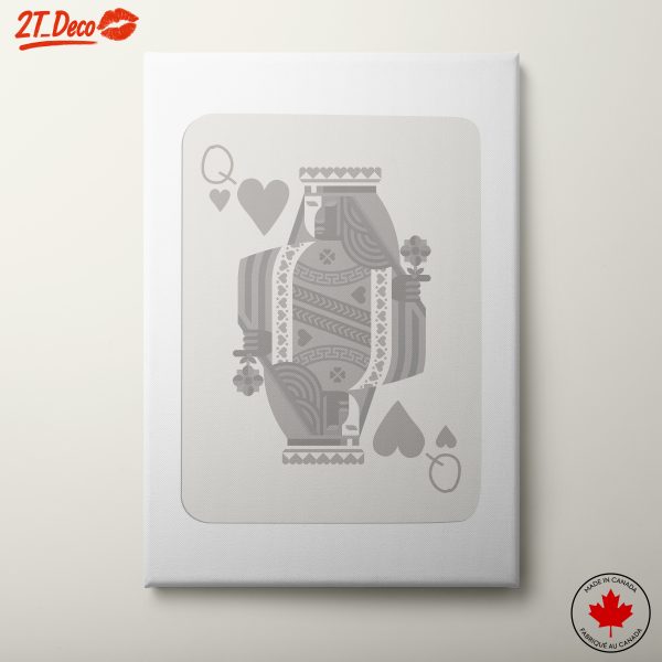 Stylized Queen of Hearts Playing Card