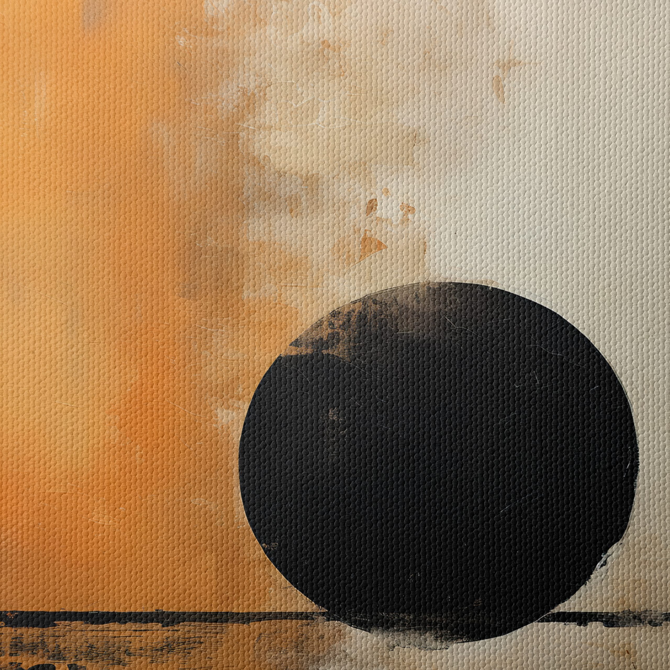 Bold Abstract Art with Black Circle - Image 4