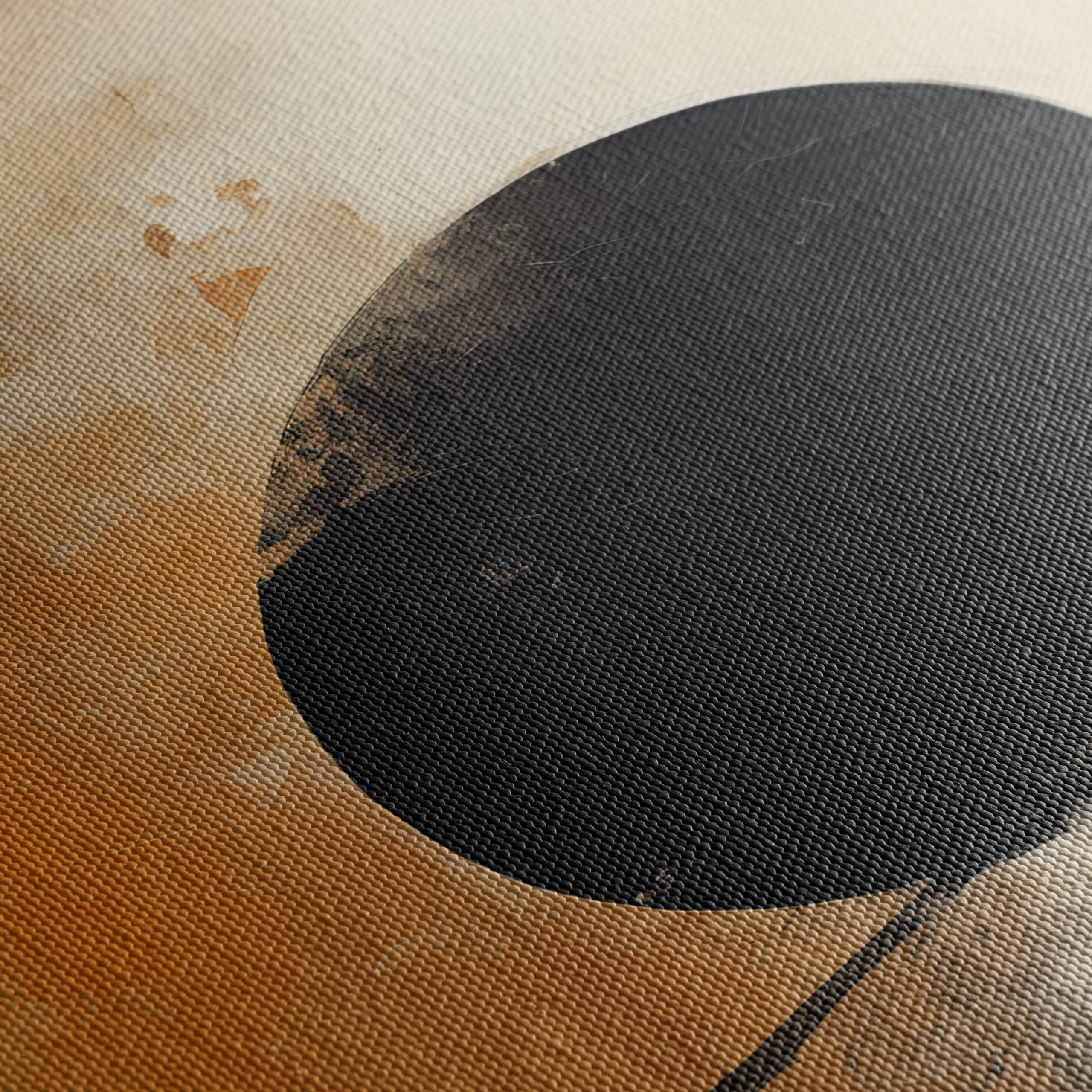 Bold Abstract Art with Black Circle - Image 5